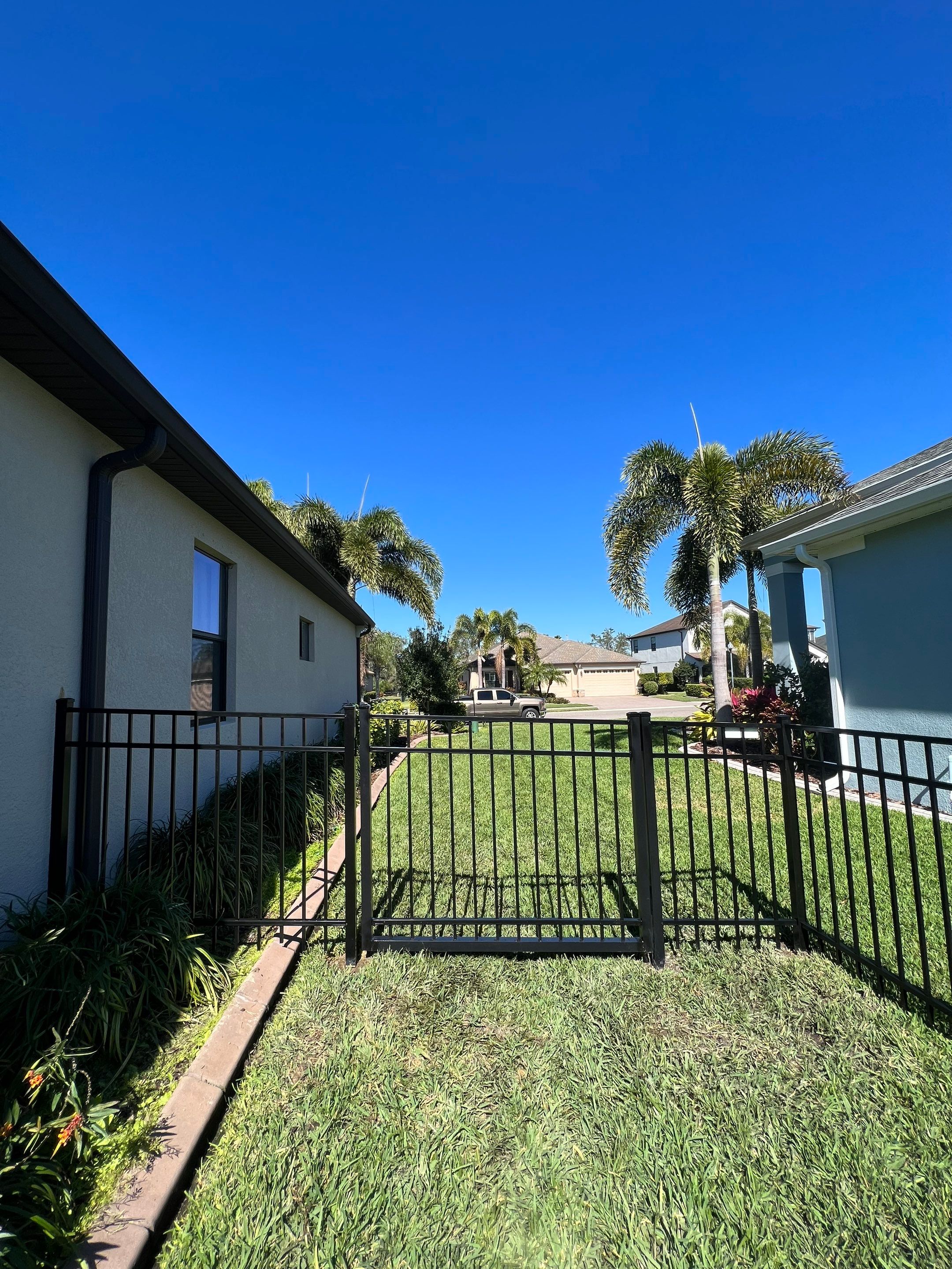 Aluminum Fence Installation using Black 3 Rail Aluminum Fence by Asap fence and gates, LLC