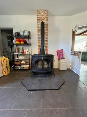 Wood Stove Installation and Fireplace Build