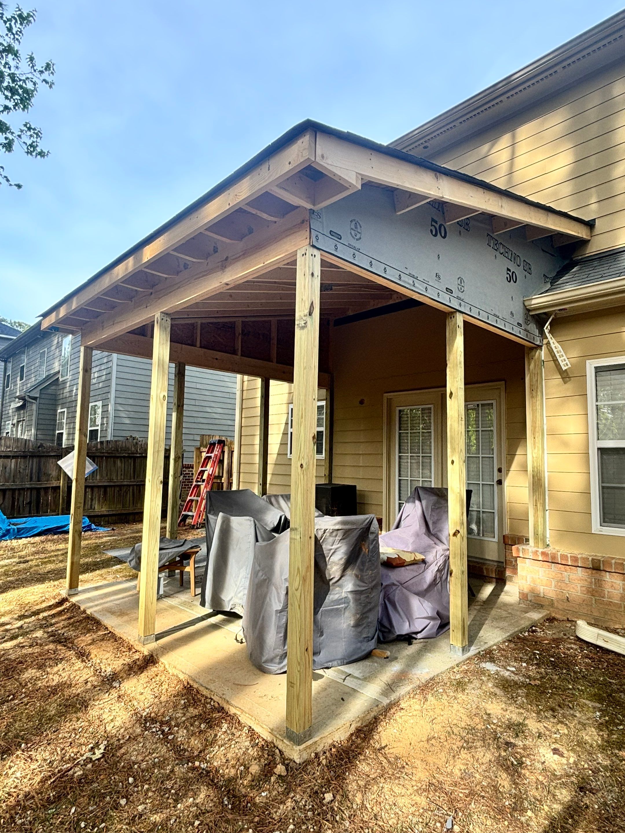 Custom Screen Porch Installation with Beadboard Ceiling in Apex by The Remodeling Company