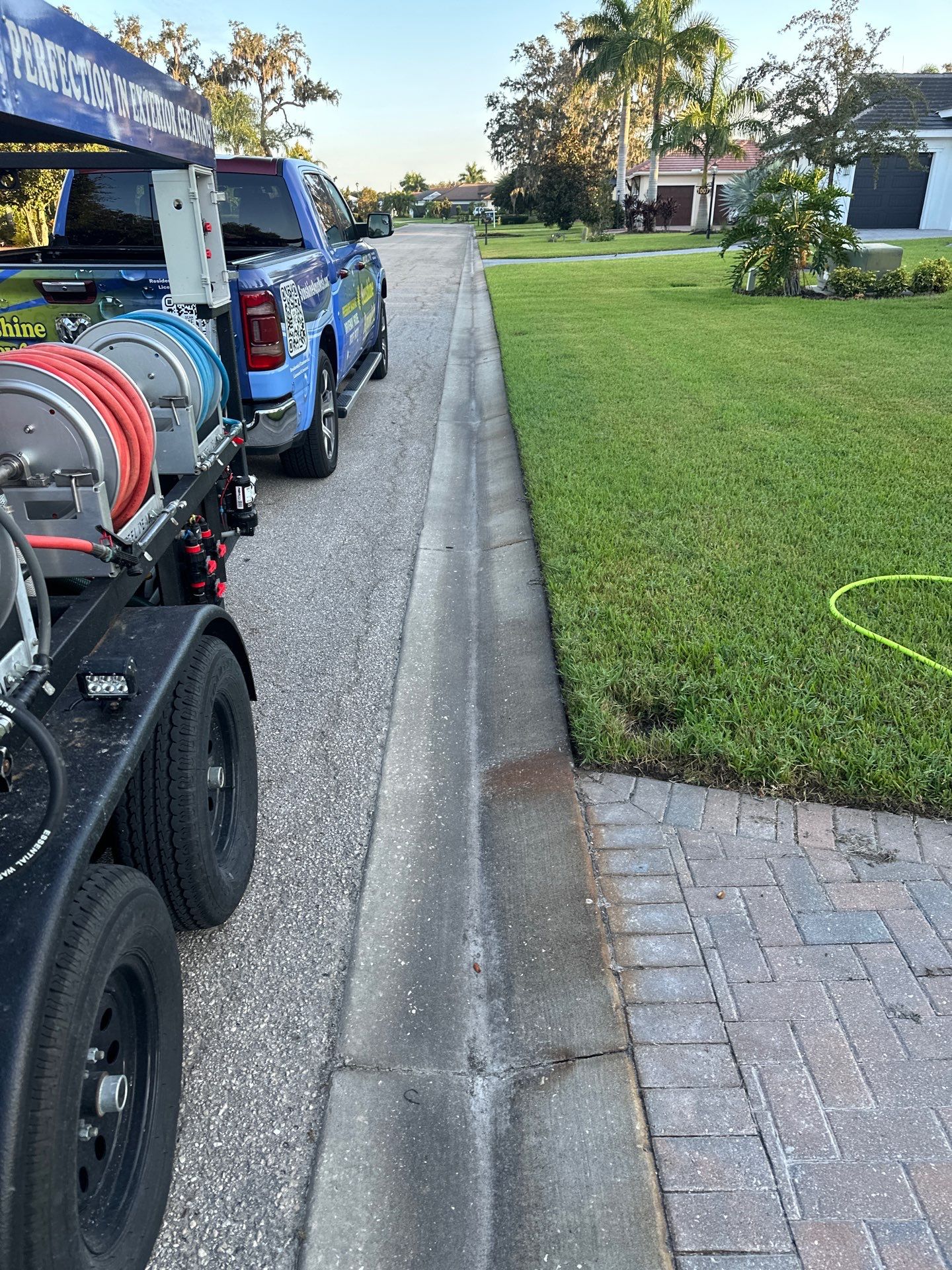 Paver Driveway Cleaning in Winding River Community, Bradenton, FL by Sunshine AquaWash