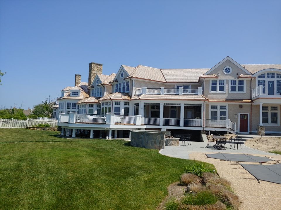 Gutter Installation using 6" Half Round Copper Gutter in East Sandwich, MA by Gutter Pro Enterprises