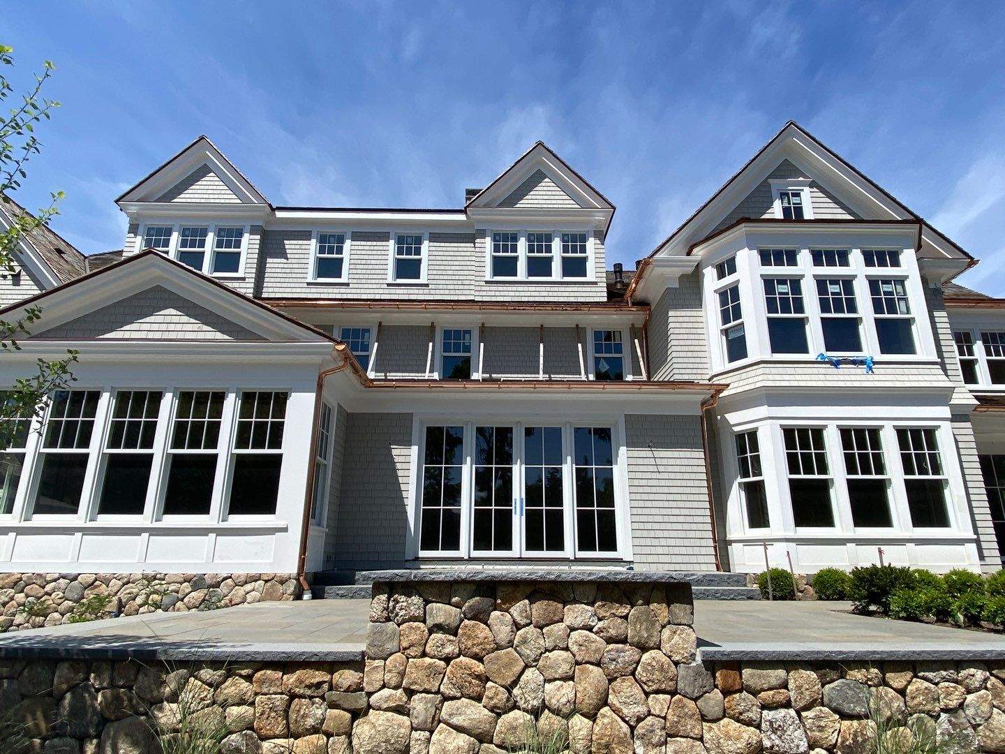 Gutter Installation using 6" Half Round Copper and Fiberglass Gutters in Duxbury, MA by Gutter Pro Enterprises
