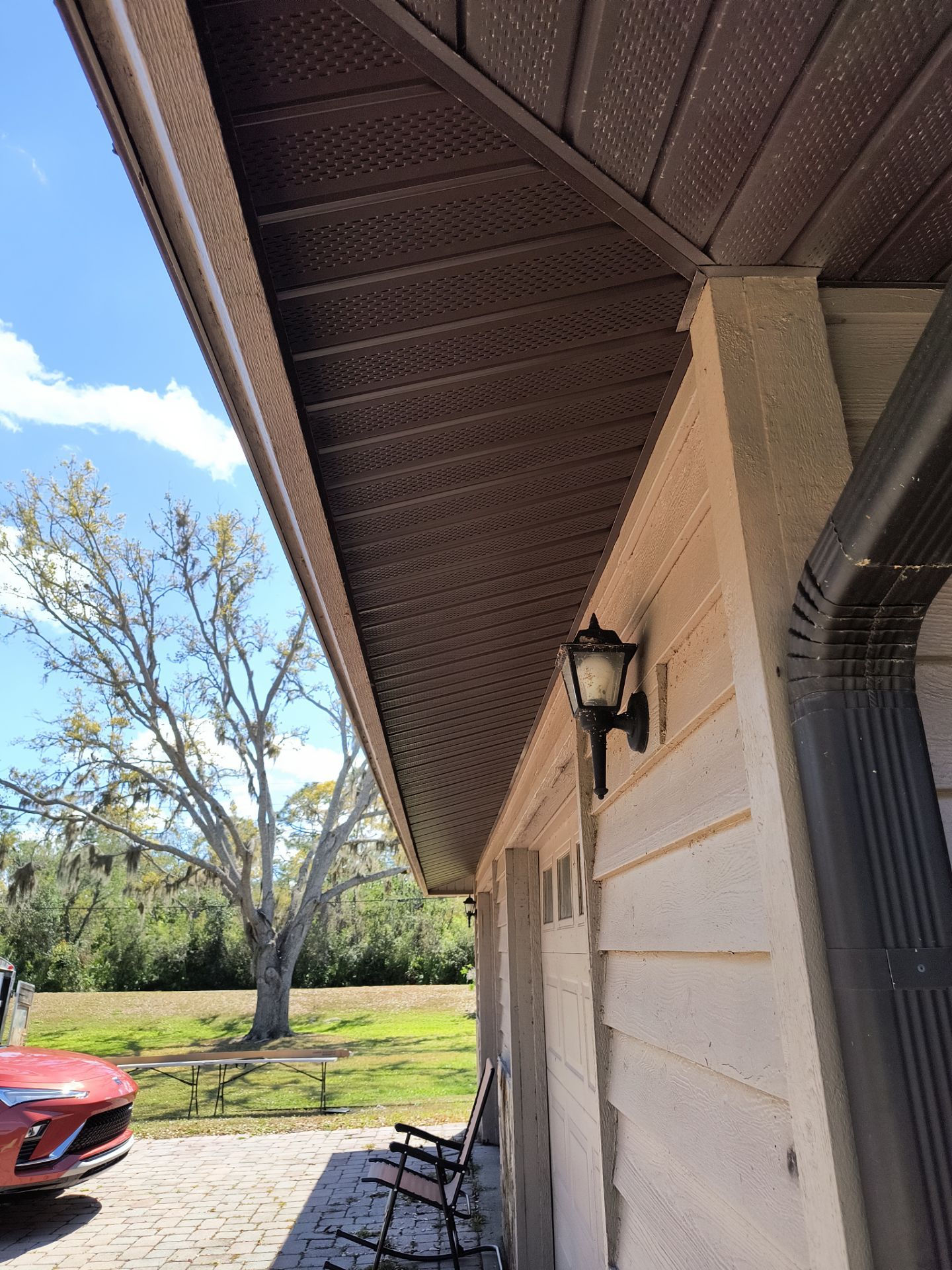 New Musket Brown Soffit Installation in Sarasota FL by Gutter Professors