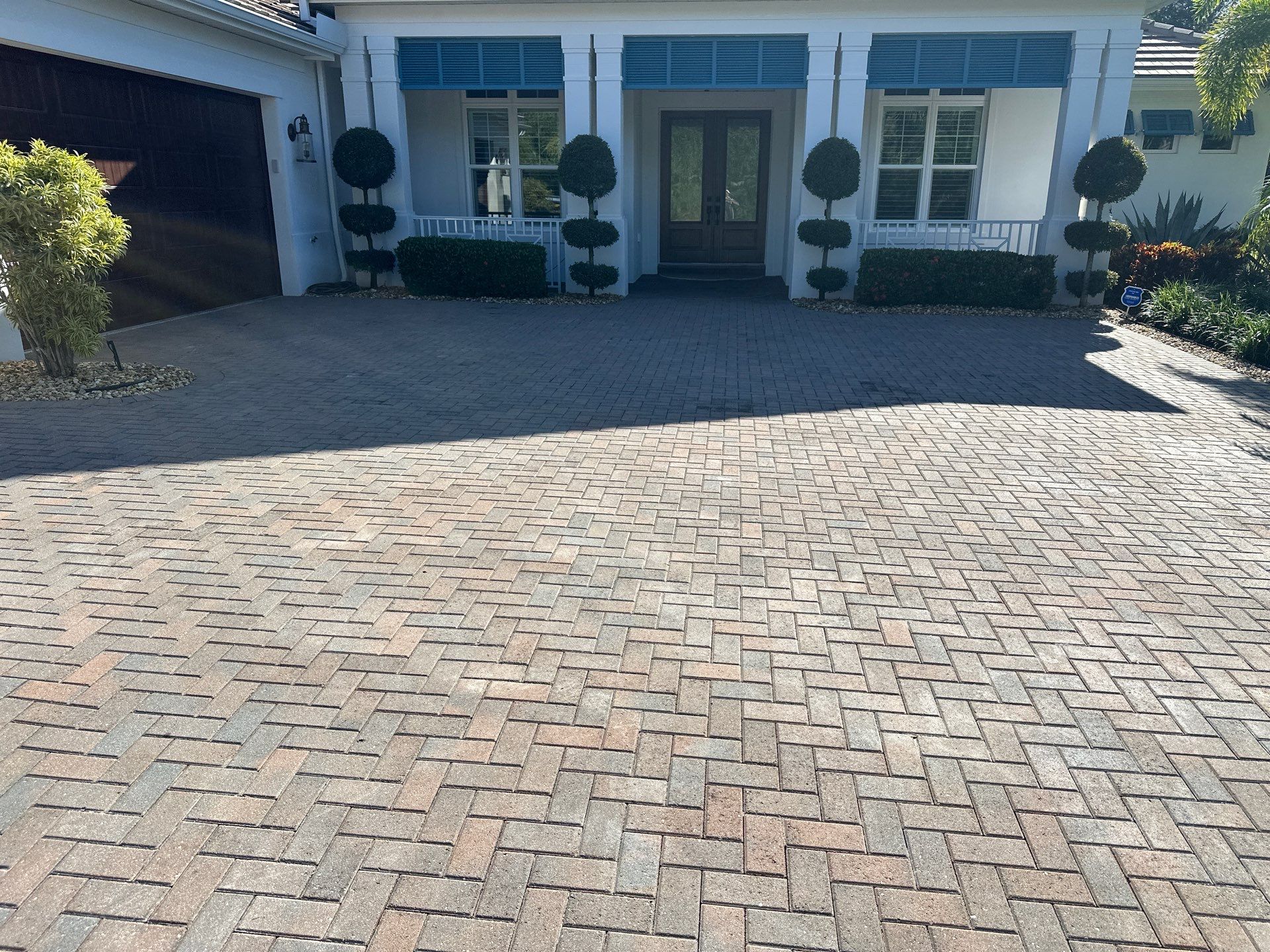 Paver Driveway Cleaning in Winding River Community, Bradenton, FL by Sunshine AquaWash