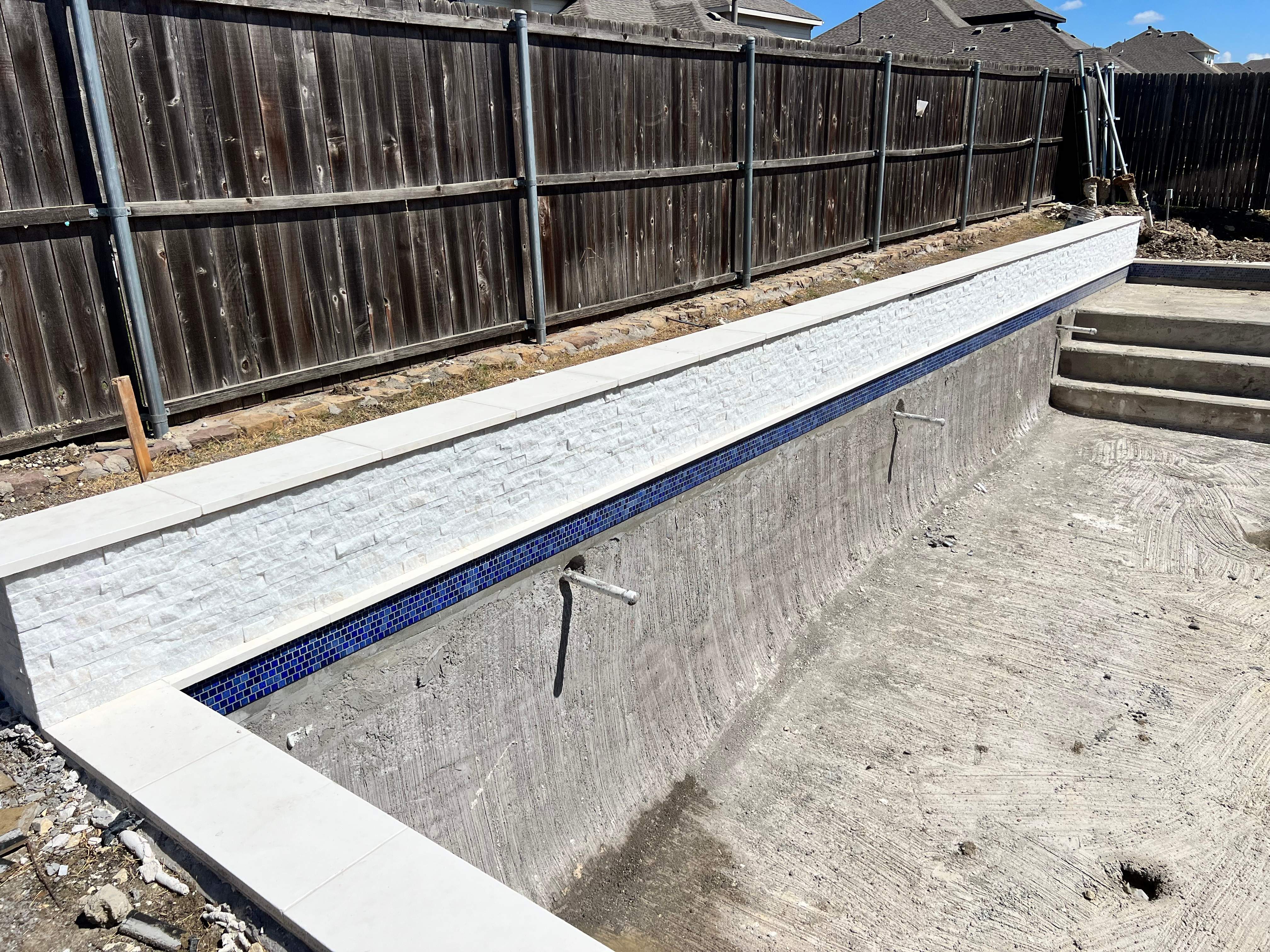Geometric Pool with Raised Spa and Sun Shelf by Pinnacle Pools and Spas - DFW