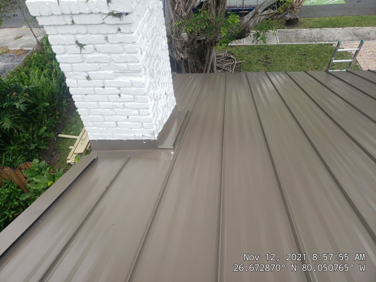 Residential Roofing Installation using 1" Nail strip metal roof by BLUES BROTHERS CONSTRUCTION CORP