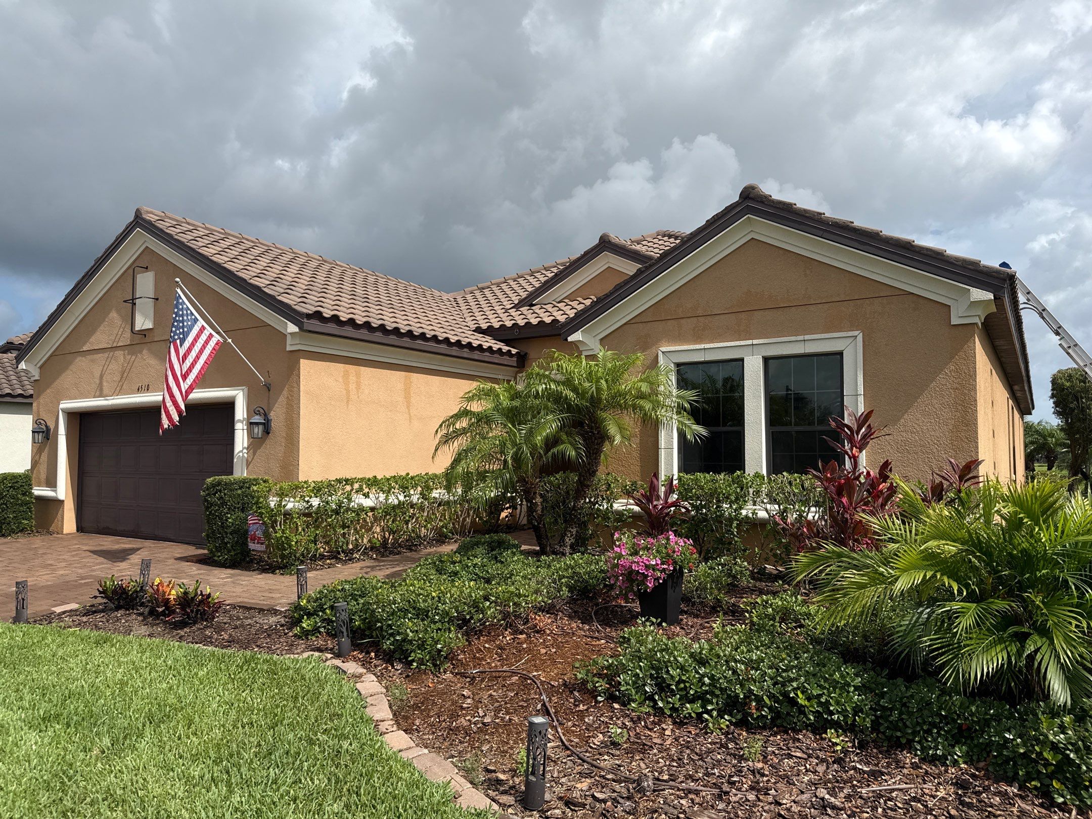 Tile Roof Cleaning & Paver Driveway Restoration – Artisan Lakes Esplanade, Palmetto, FL by Sunshine AquaWash