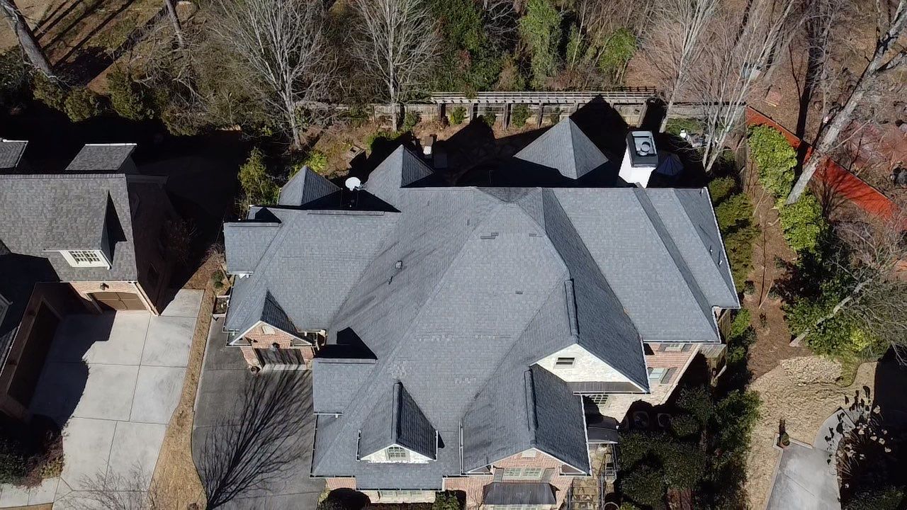 Residential Roofing Installation using GAF Timberline HDZ Charcoal by Georgia Roof Advisors