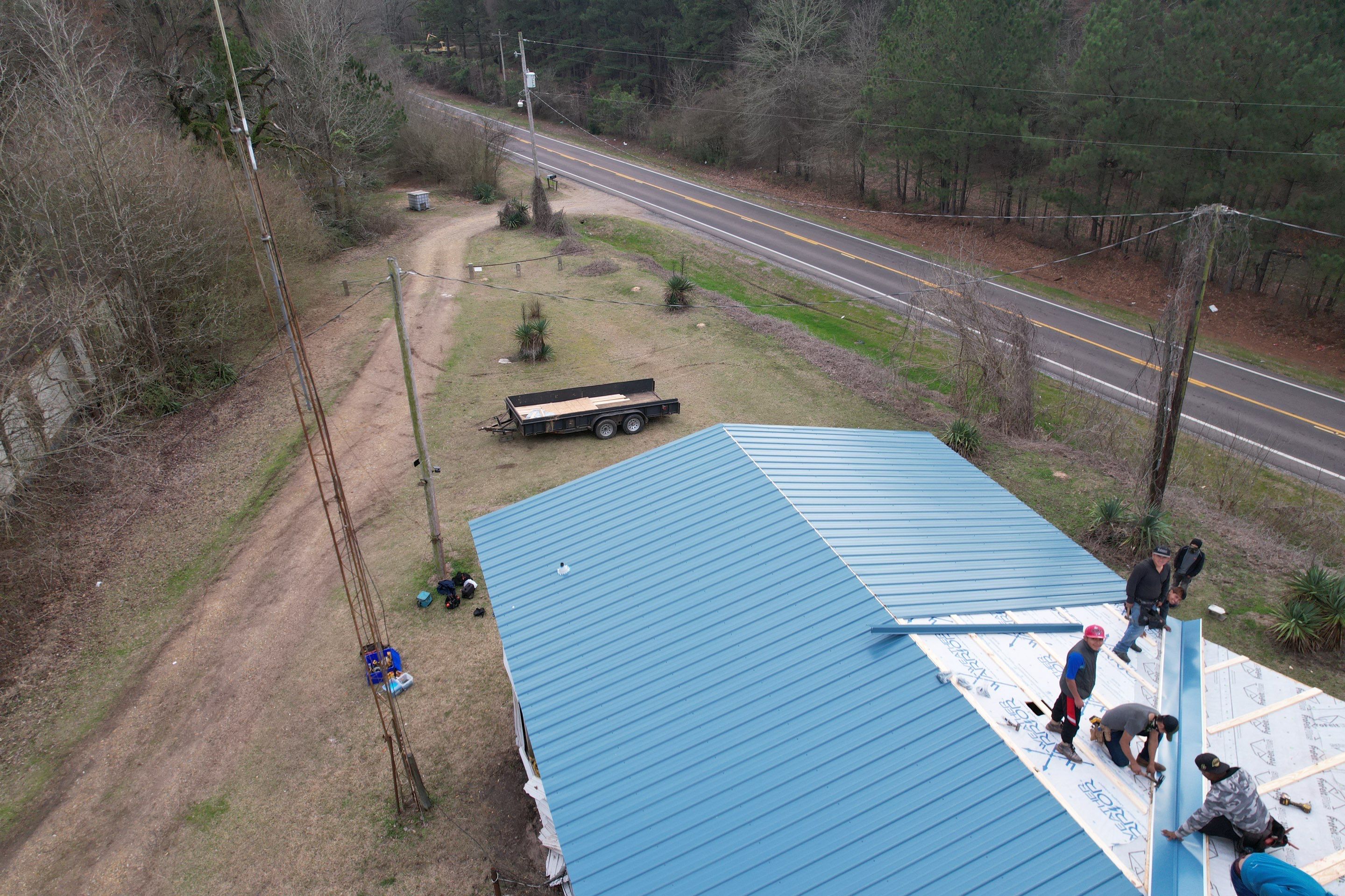 Residential Roofing Installation using 29 gauge metal by Hostetler Roofing
