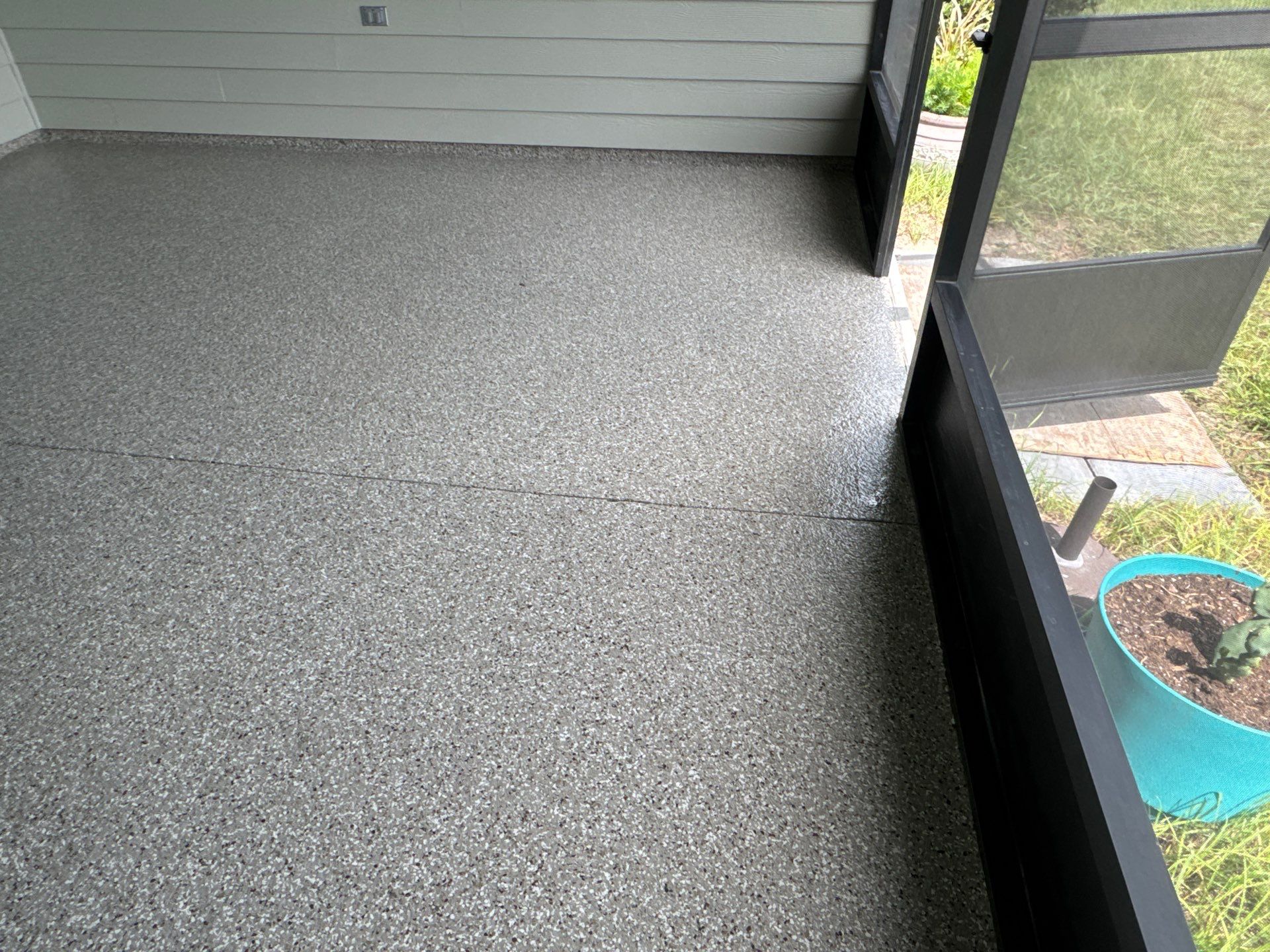 Porches Project in Newberry, FL in Pebble Beach by Cross Creek Concrete Coatings
