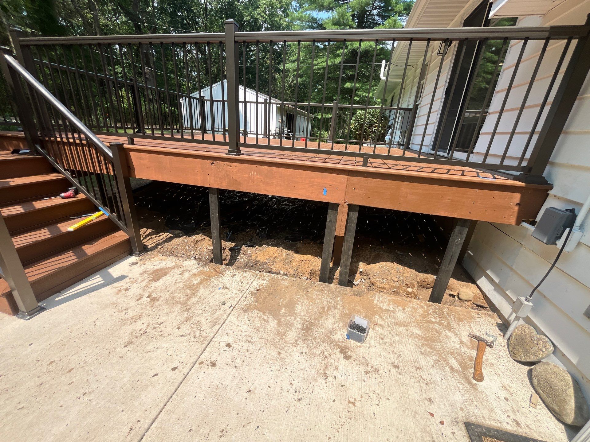 Deck and French Door Installation in Rockford by Cutting Edge Homes