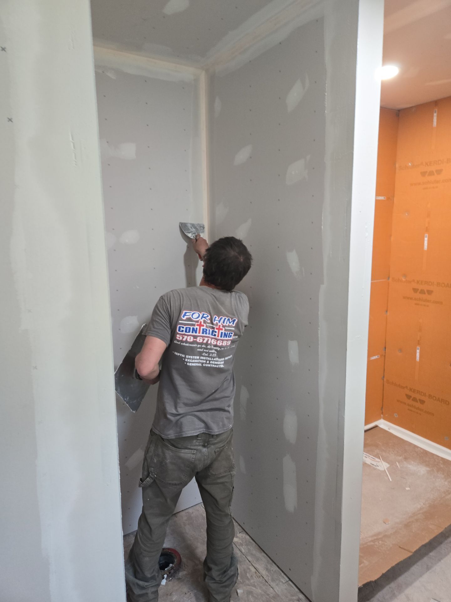 Bathroom and Powder Room Remodel by For Him Contracting