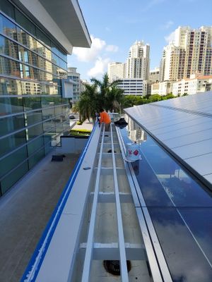 Commercial Flat Roof Installation With TPO Membrane In Kendall