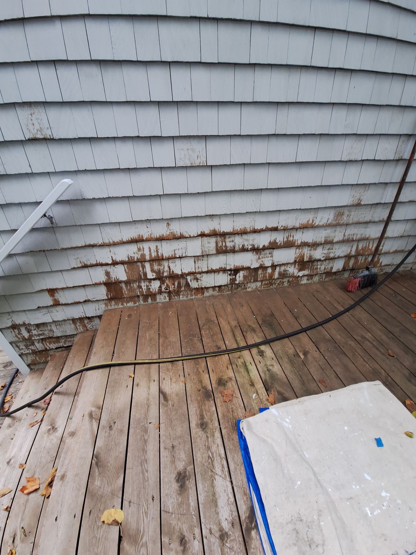 Lakefront Deck Pressure Washing, Exterior Wood Staining, and Painting in West Olive MI by Gordon Painting