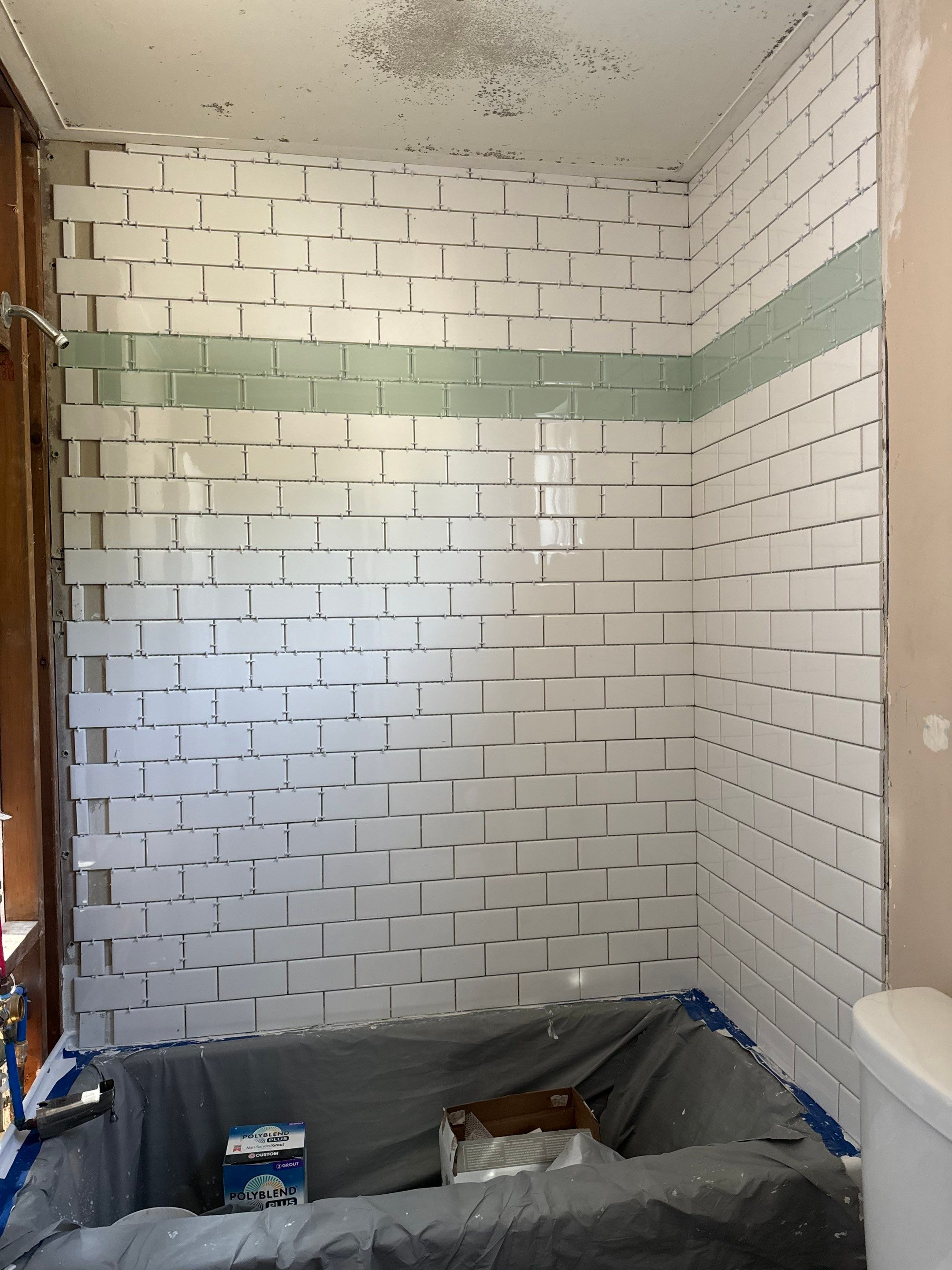 Bathroom Remodel using Sherwin Williams Premium ceiling paint by Laser Focused Solutions LLC