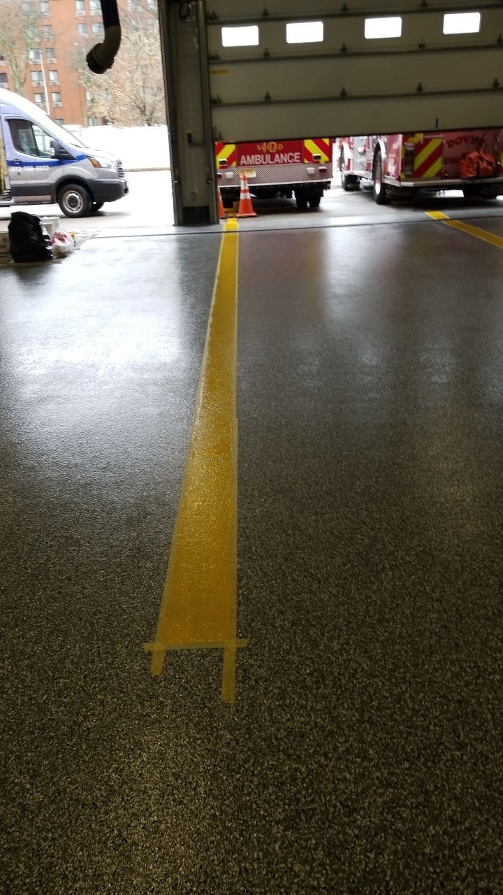 Dover Firehouse with their new Smoke Floor! by Spectrum Painting, LLC