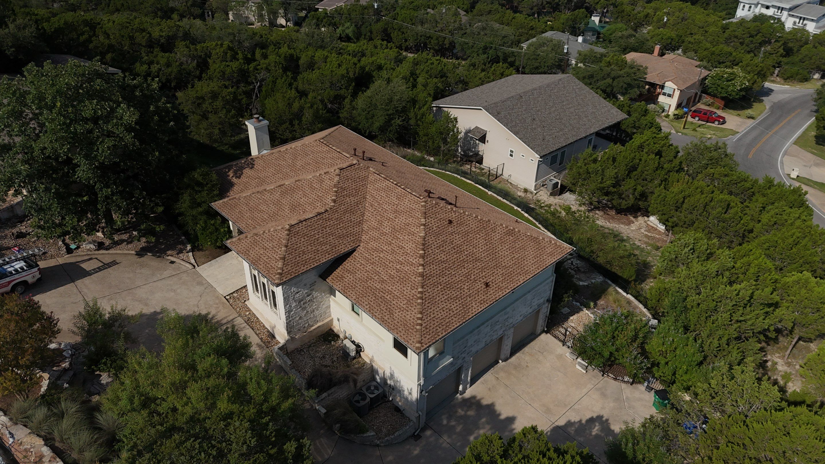 Residential Roof Replacement using GAF - HDZ - Shakewood by Action Exteriors Austin