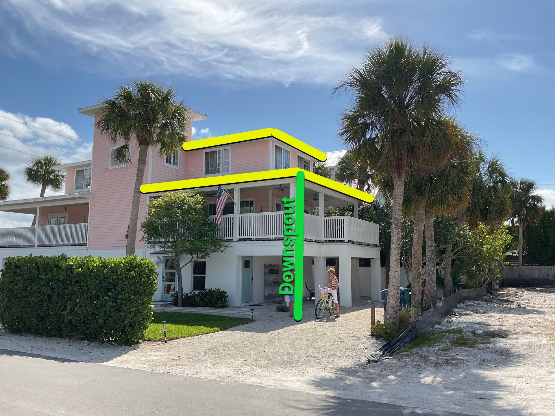 Downspout Extension Project in Anna Maria by Gutter Professors