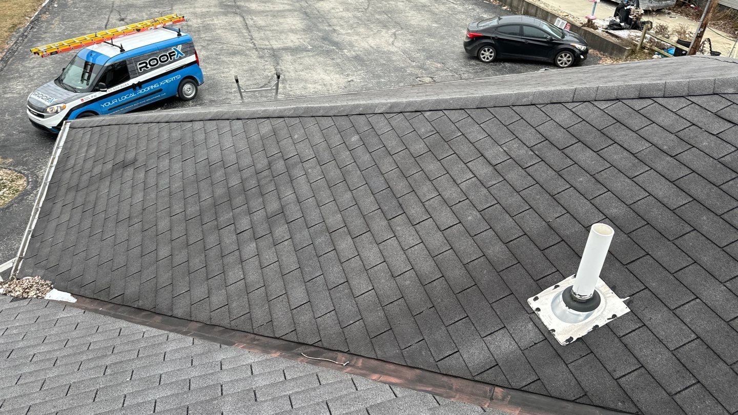 Commercial Roofing Installation using Performance Panel Metal - Frost Black by RoofX 