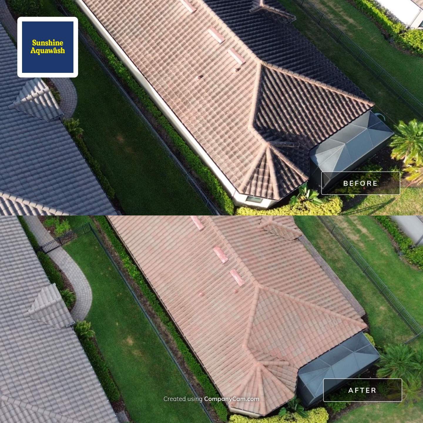 Roof Cleaning Soft Wash in Artisan Lakes Palmetto FL by Sunshine AquaWash