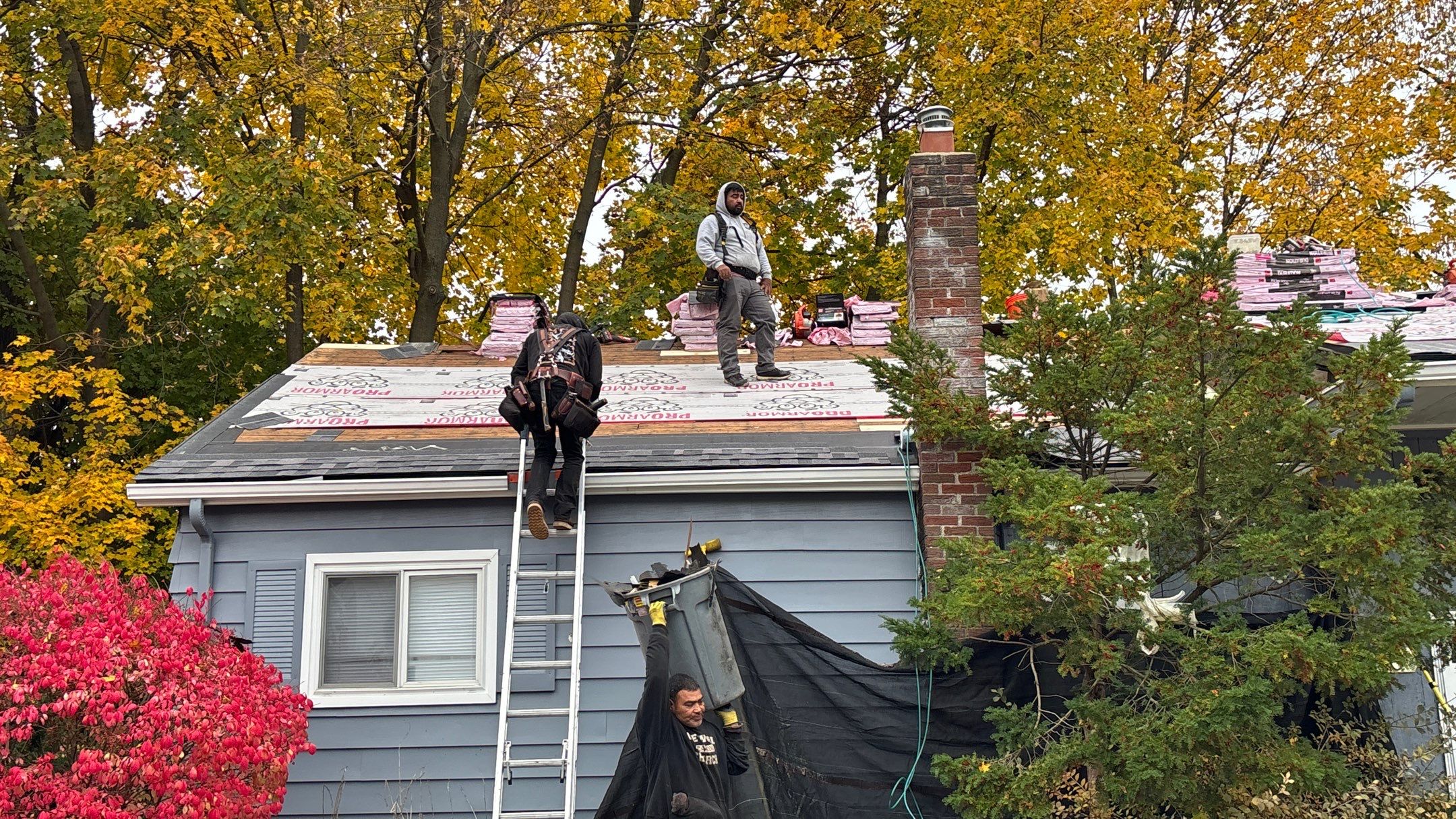 Roof Replacement using Owens Corning Midnight Plum by 180 Contractors