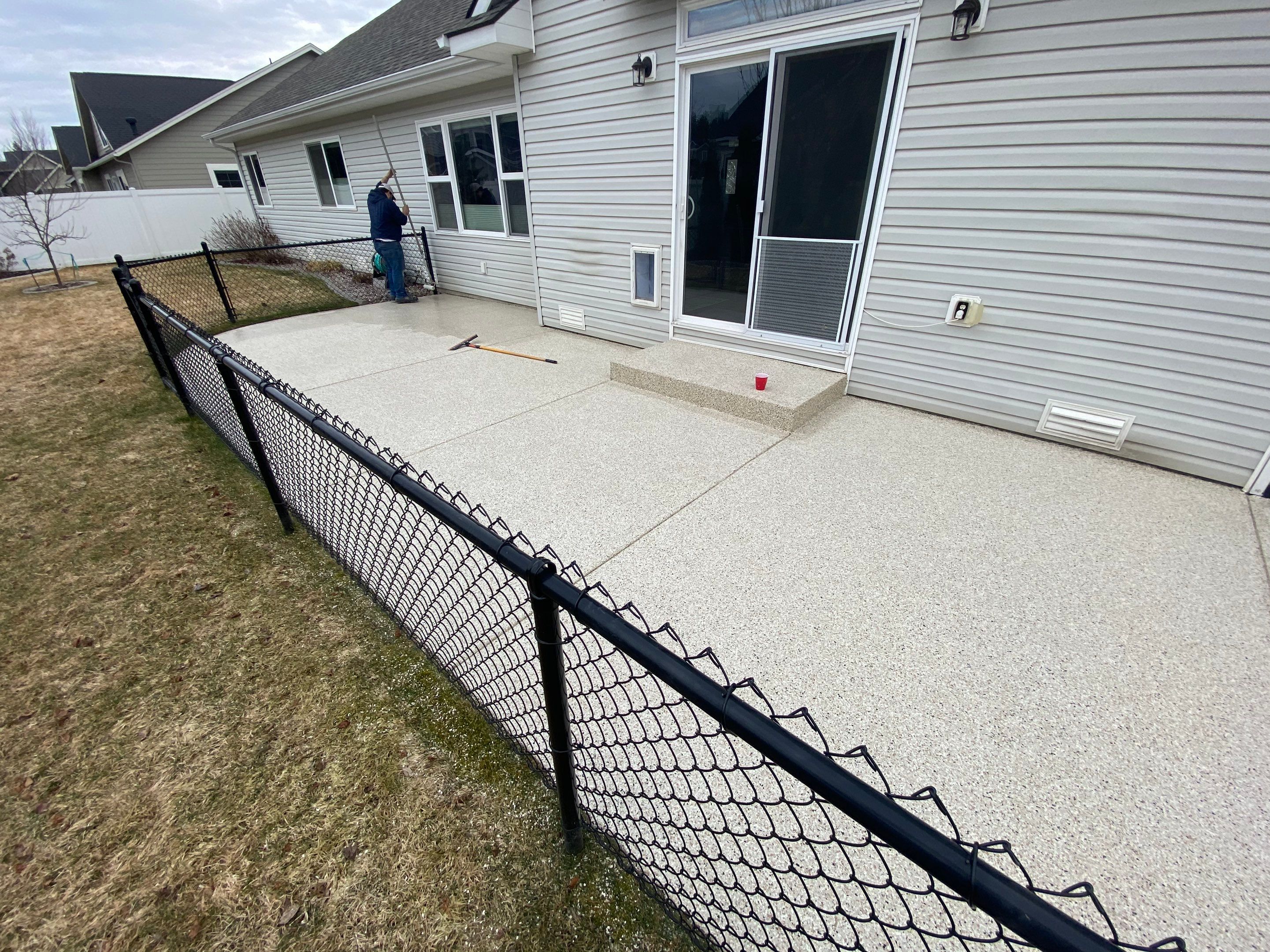 Patio and Walkway using Driftwood and the Penntek Evolution Flooring System by Croc Coatings, LLC