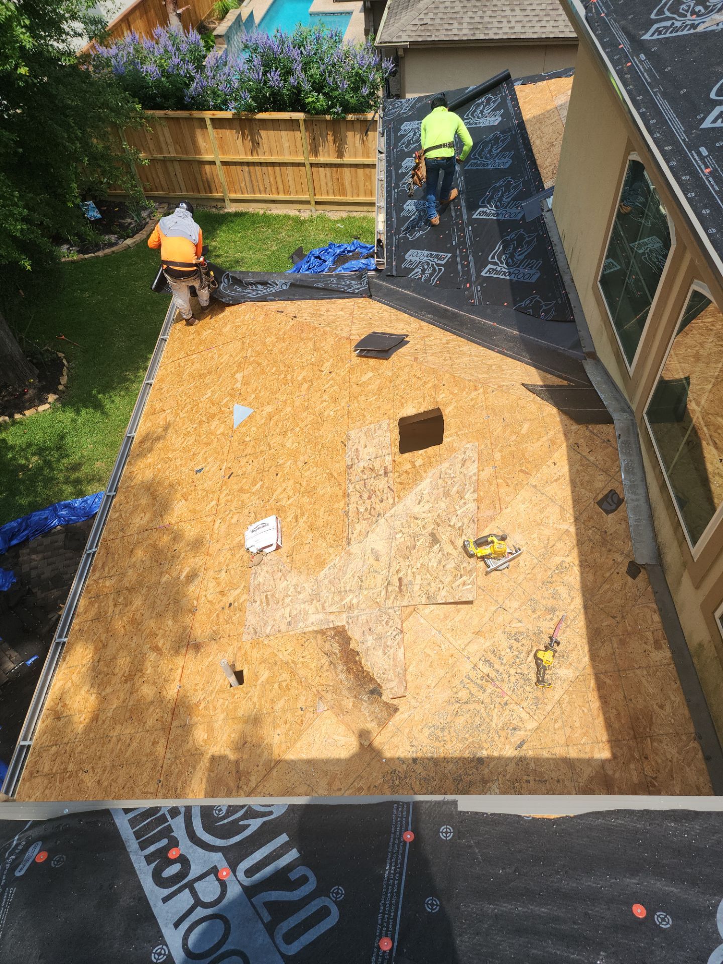 Residential Roofing Installation using Owen's Corning Duration (Lifetime) Shingles by Roof Repair Company