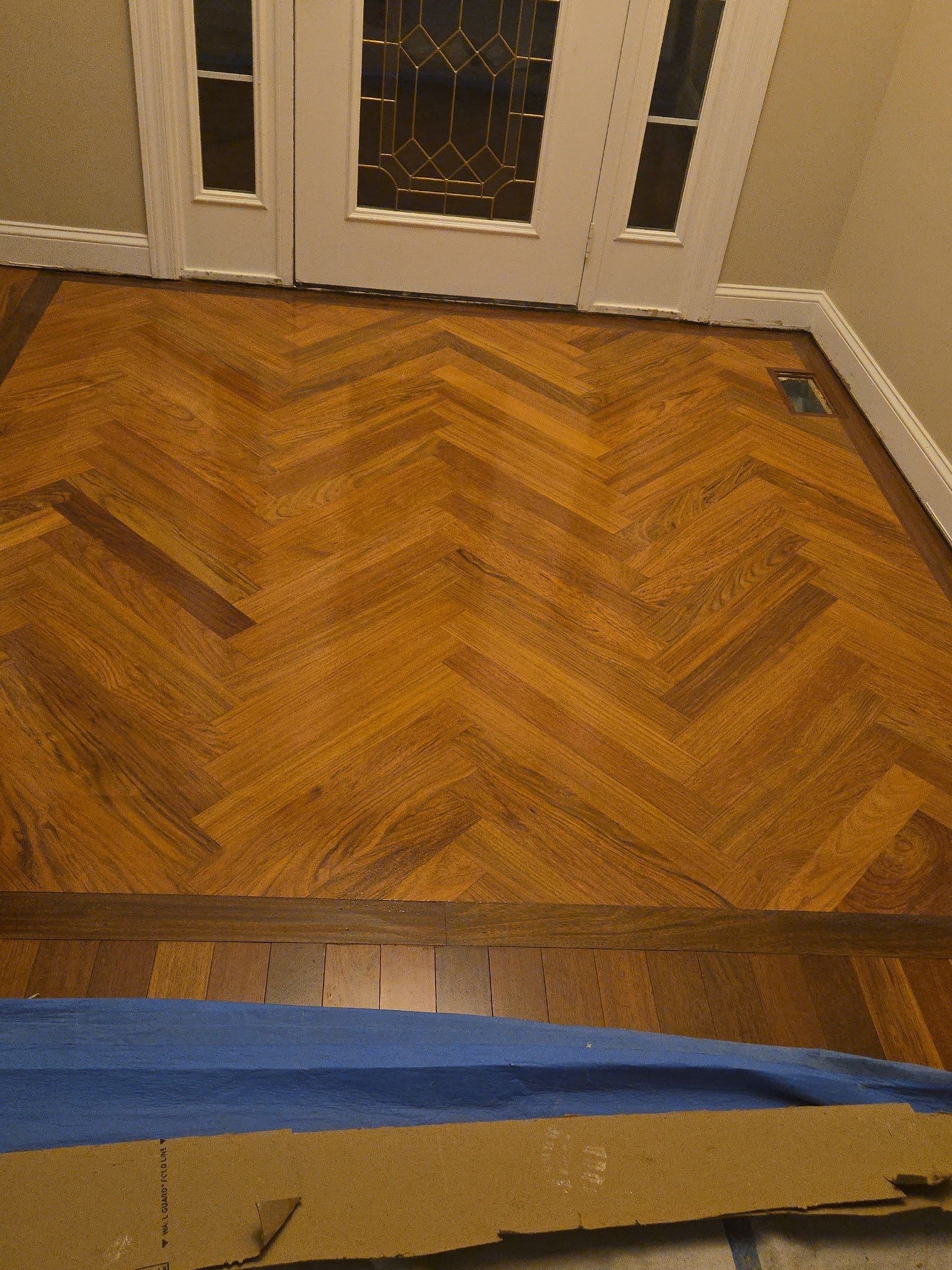 Work-in-progress wood floors for remodel by Footprints Floors of Nashville