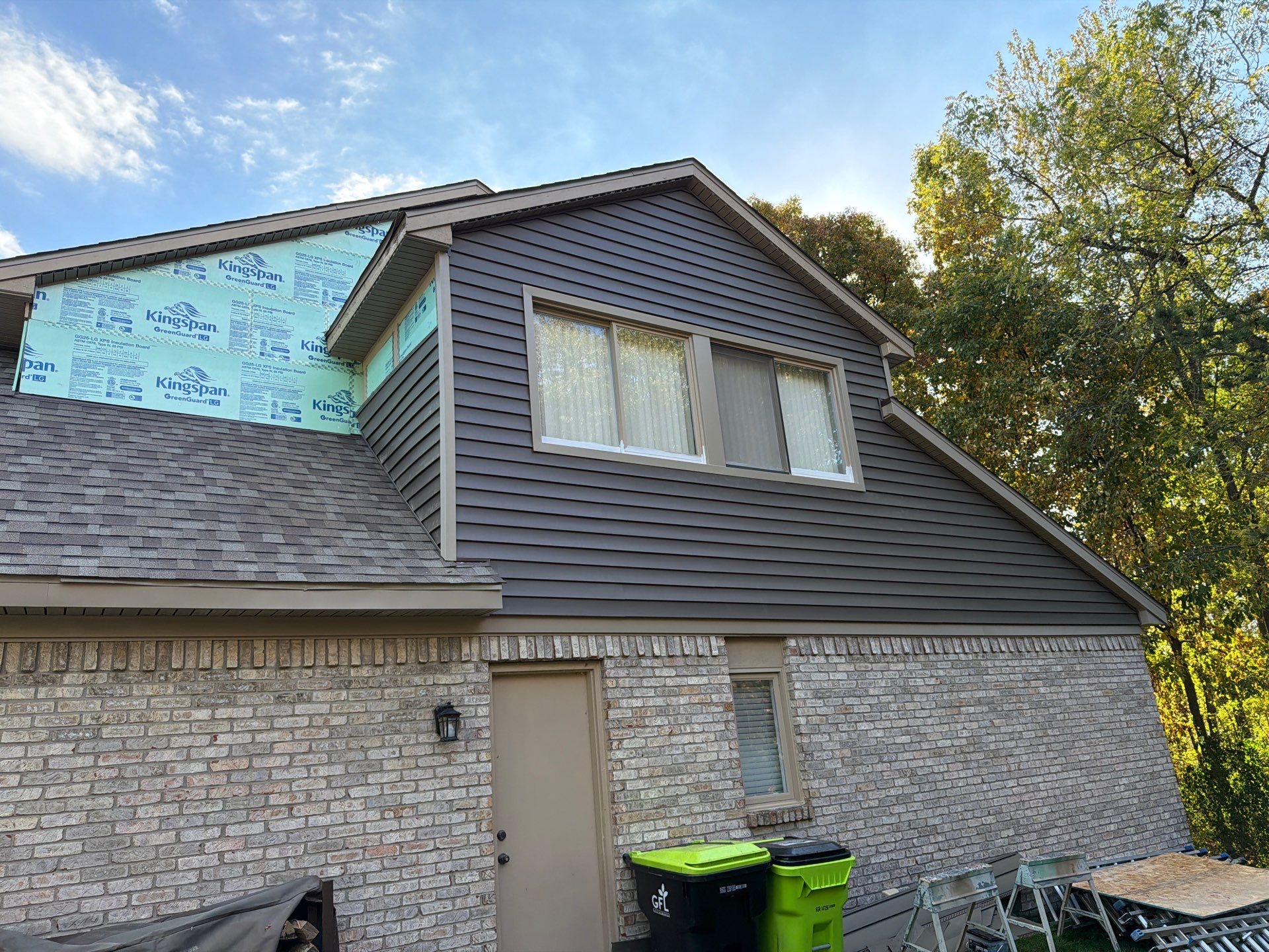 Siding Replacement using Alside D5" Flagship Brown by 180 Contractors