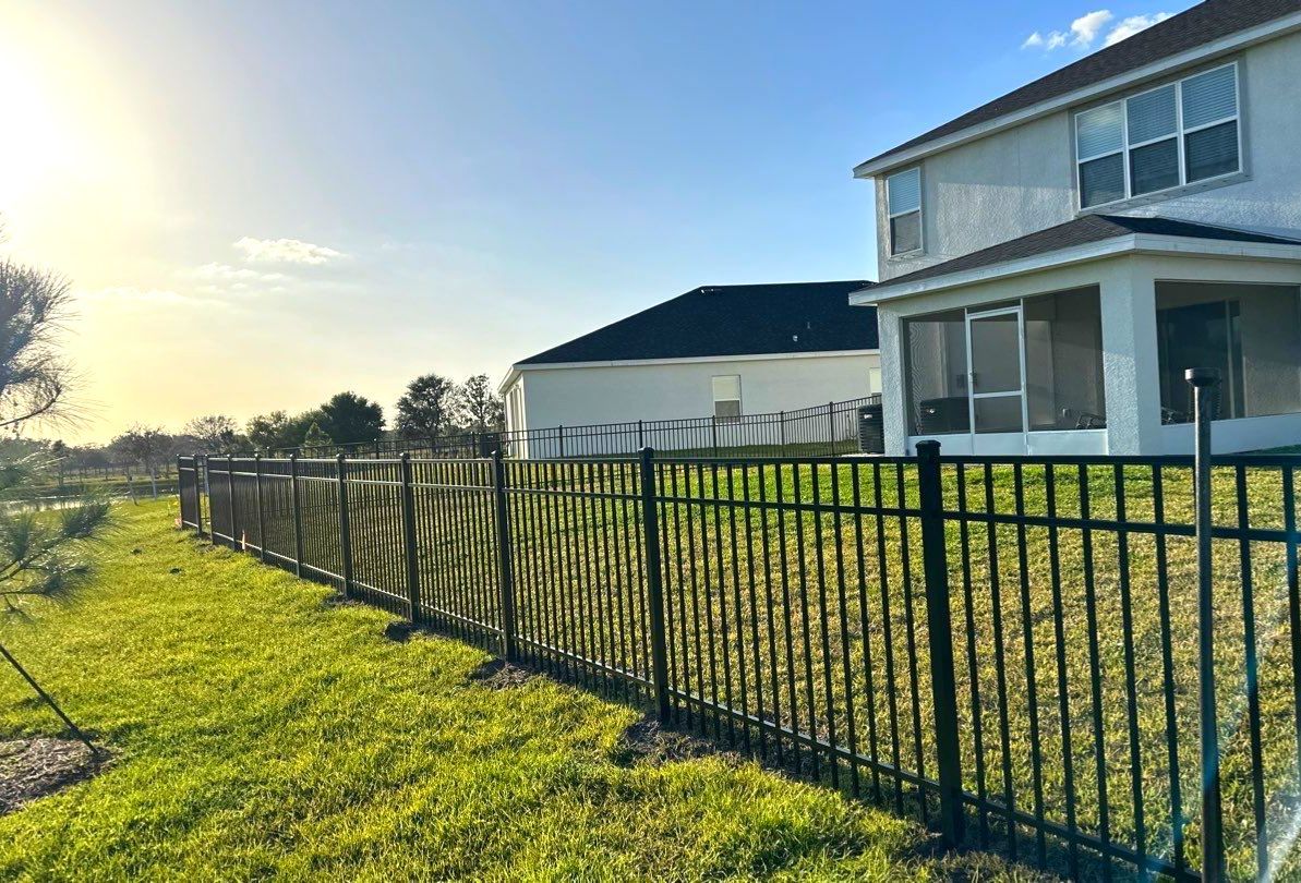 Aluminum Fence Installation using Black 3 Rail Aluminum Fence by Asap fence and gates, LLC