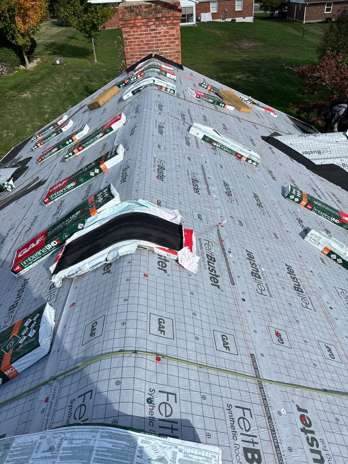 Residential Roofing Installation using Timberline UHDZ Shingles - Pewter Gray by RoofX 