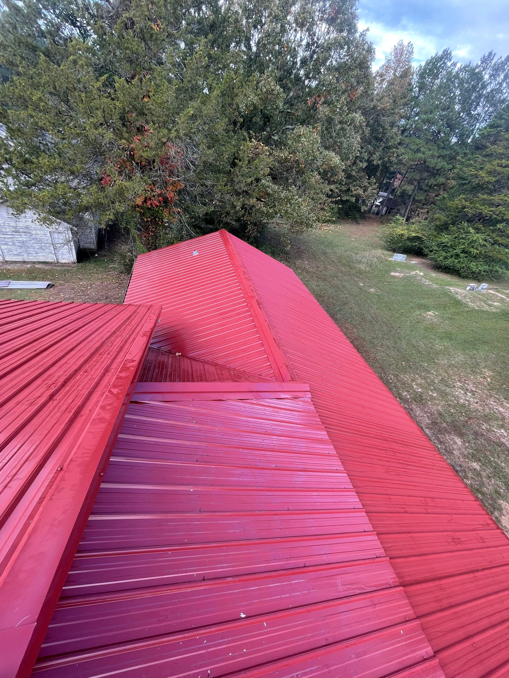 Residential Metal Roof Replacement using Reed's Metals: 26 GA. Colored Residential Metal Panels (Barn Red) by Hostetler Roofing