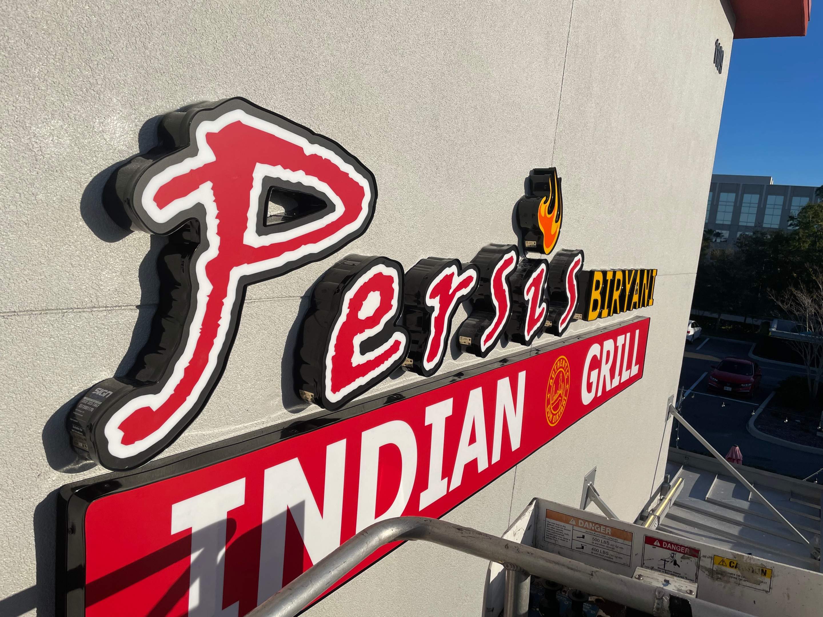 Channel Letters for Persis Indian Grill by SignCrafters