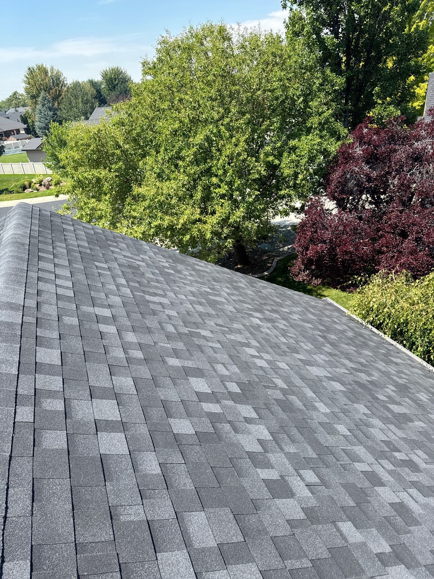 Complete Residential Roof Replacement Featuring Gray Architectural Shingles in Meridian by Olive Roofing