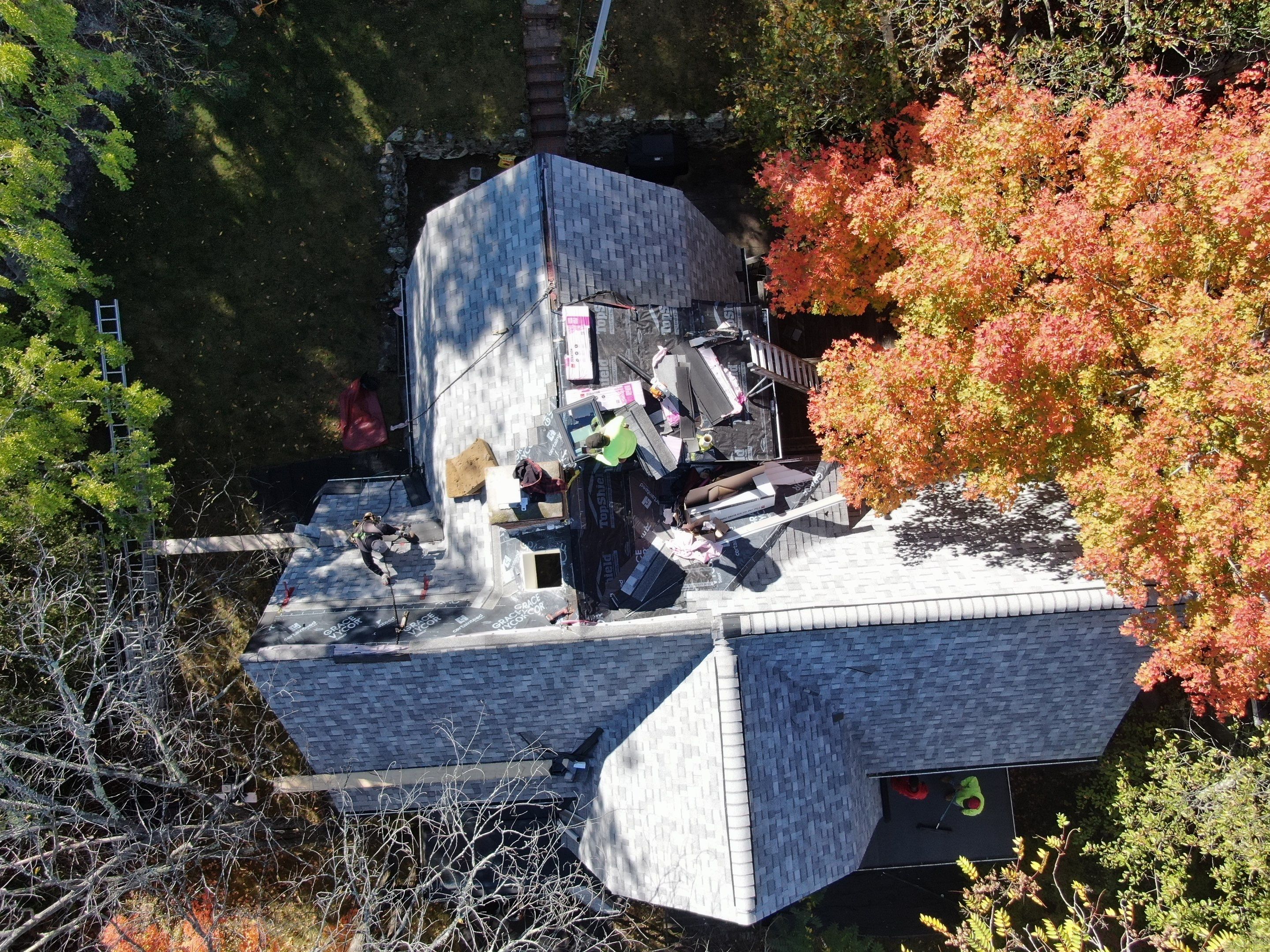 Full Roof & Porch EPDM Replacement with Skylight and Chimney Repairs by Mighty Dog Roofing of Greater Middlesex County