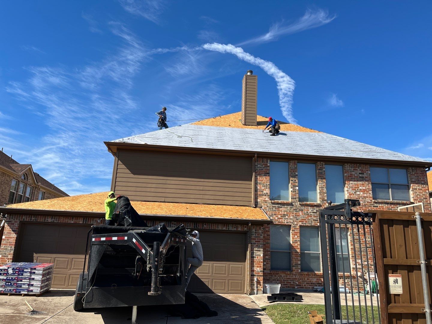 Storm Roof Damage Replacement in Frisco by First United Roofing & Construction