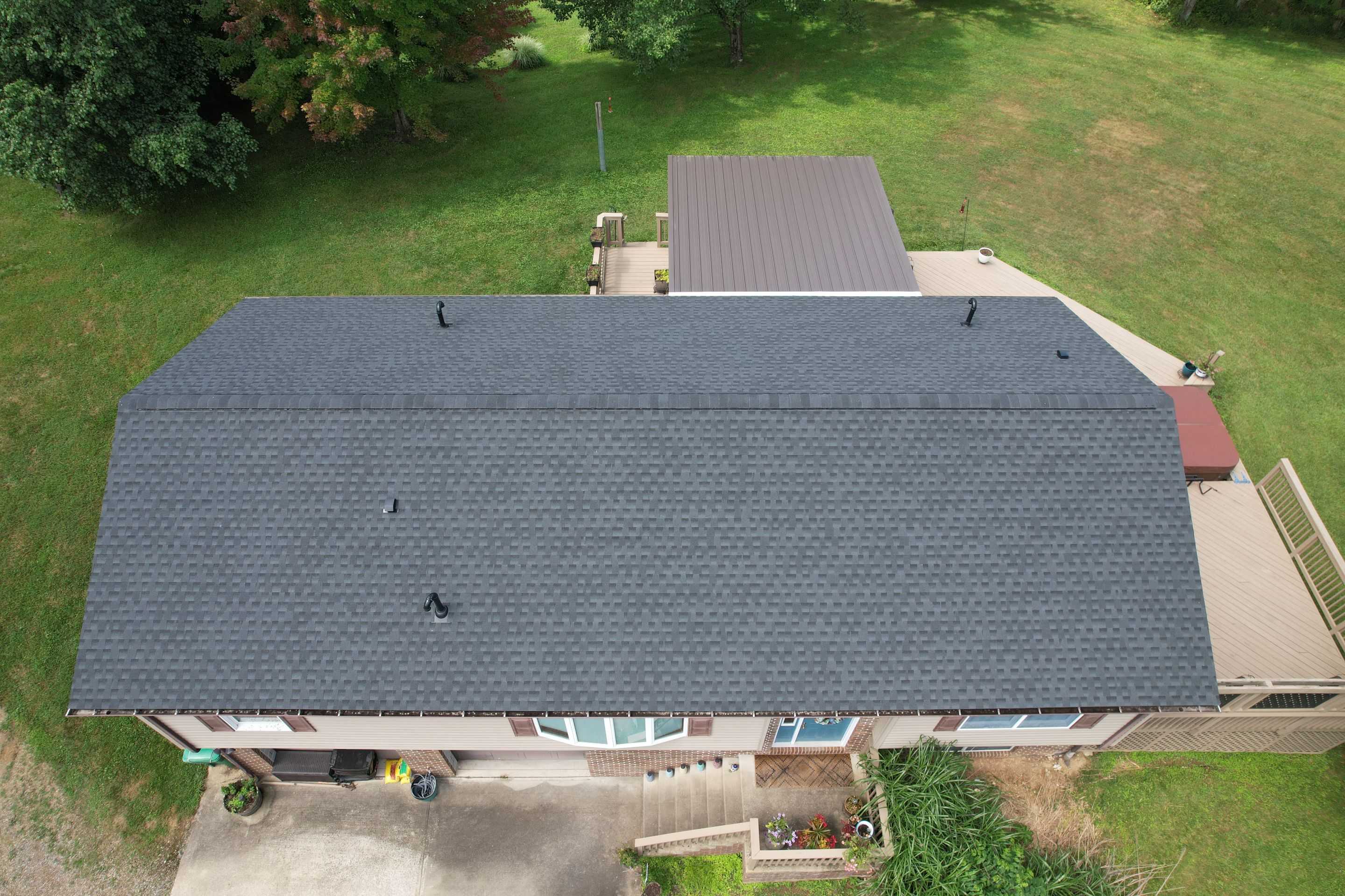 Residential Roofing Installation using GAF Timberline HDZ Charcoal by Rainstoppers Roofing