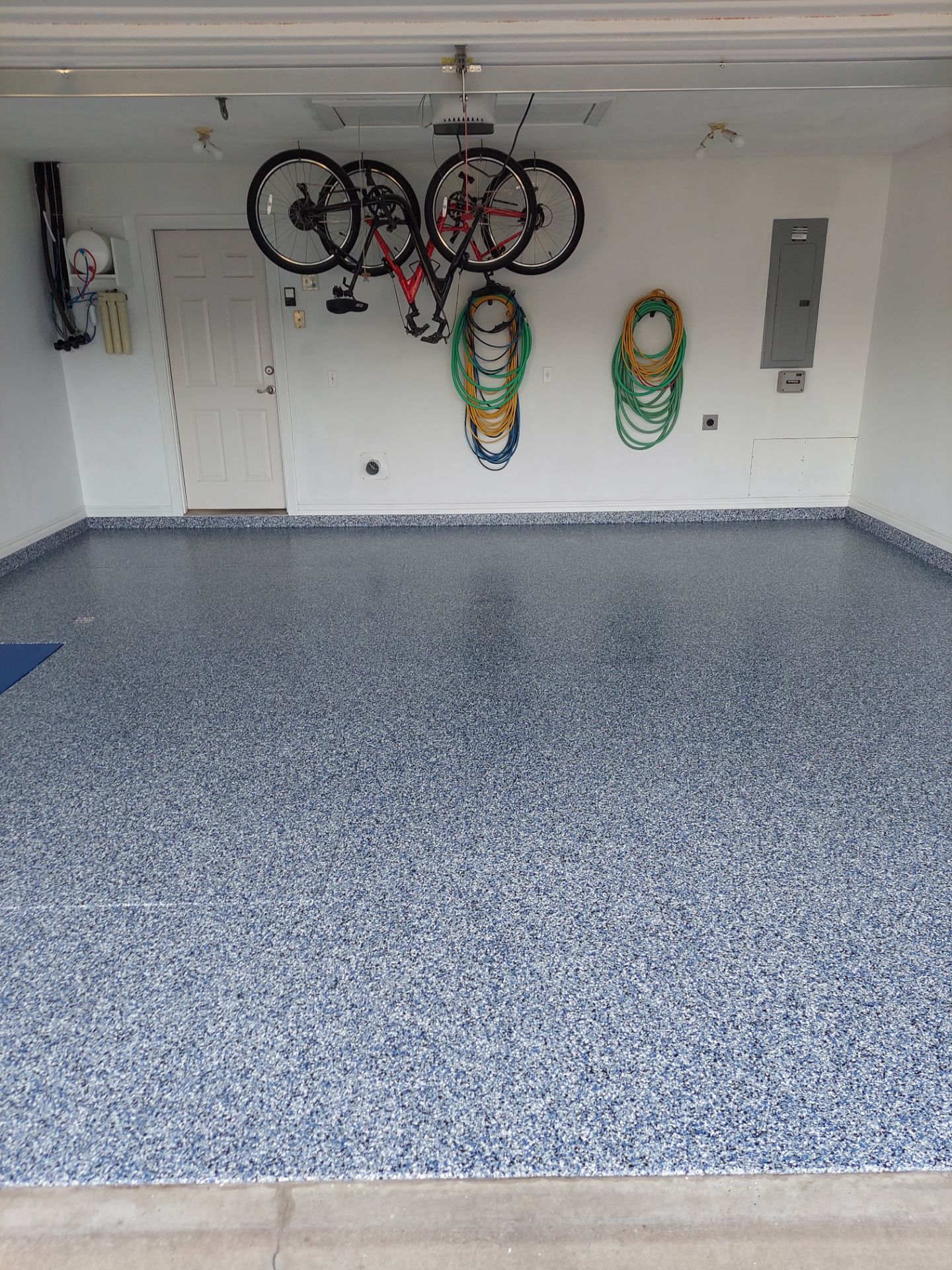 Garage Floor Coating w/ Orbit/Denim by Copperhead Coatings