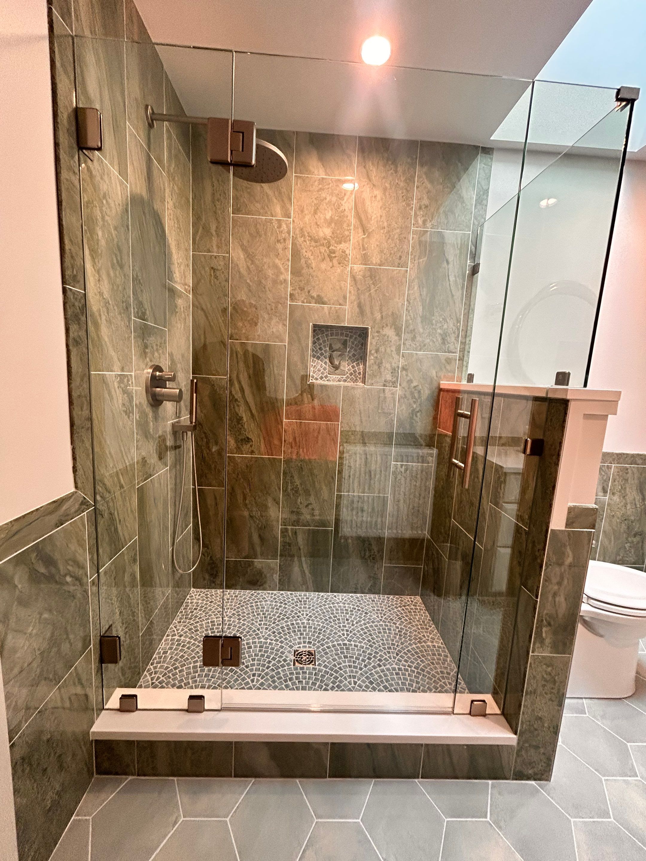Shower Enclosure using Tempered Shower Glass by Cheshire Glass Company
