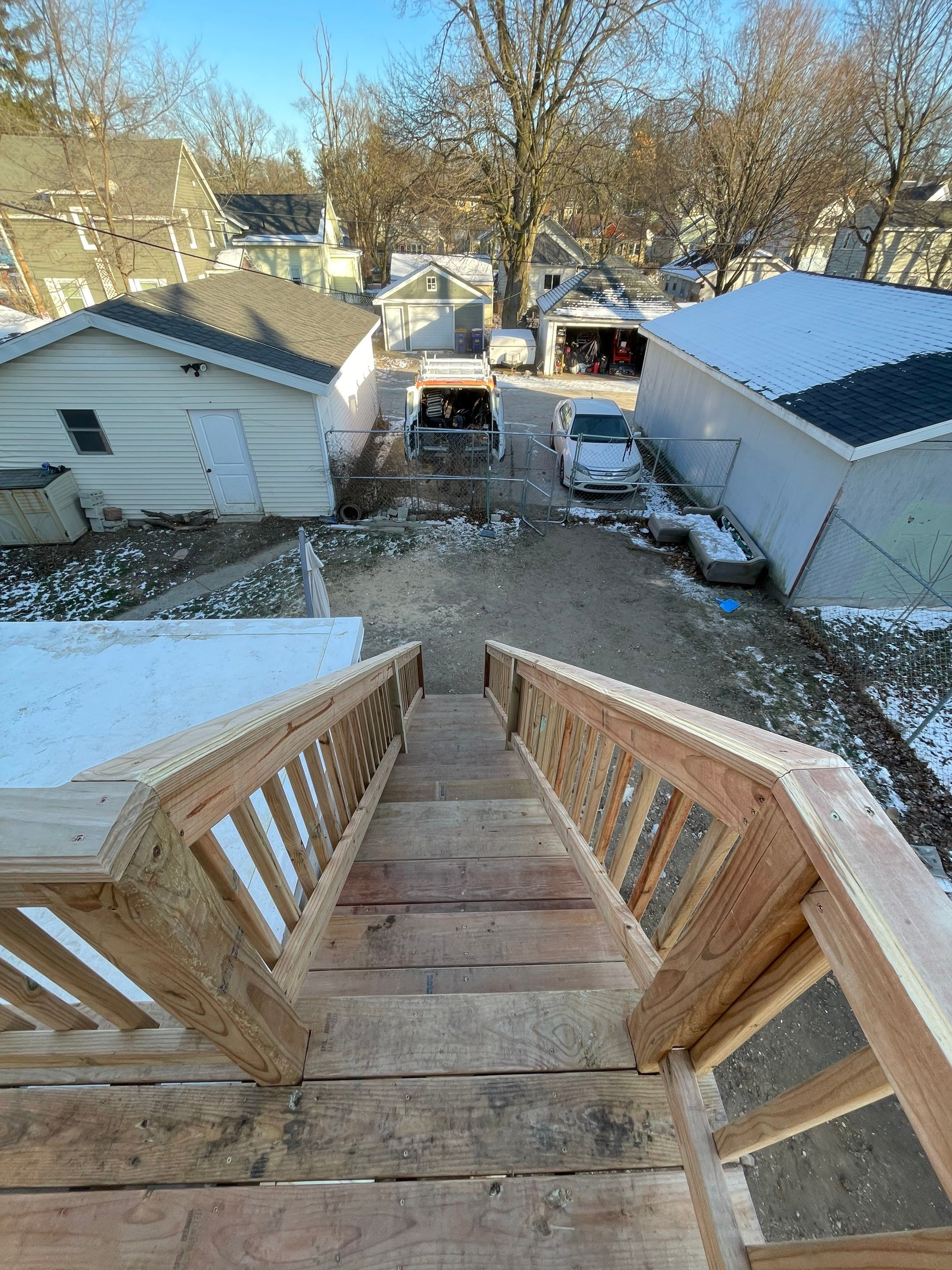 Deck Installation using Treated Lumber by Avalon Roofing and Exteriors