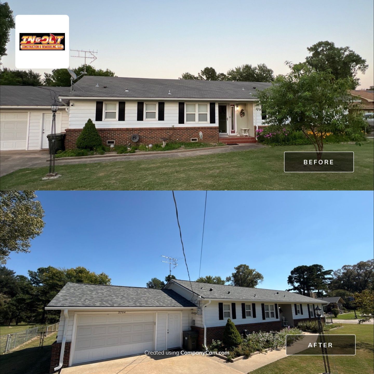 Hail & Wind Restoration paid by Insurance by In & Out Construction & Remodeling, LLC