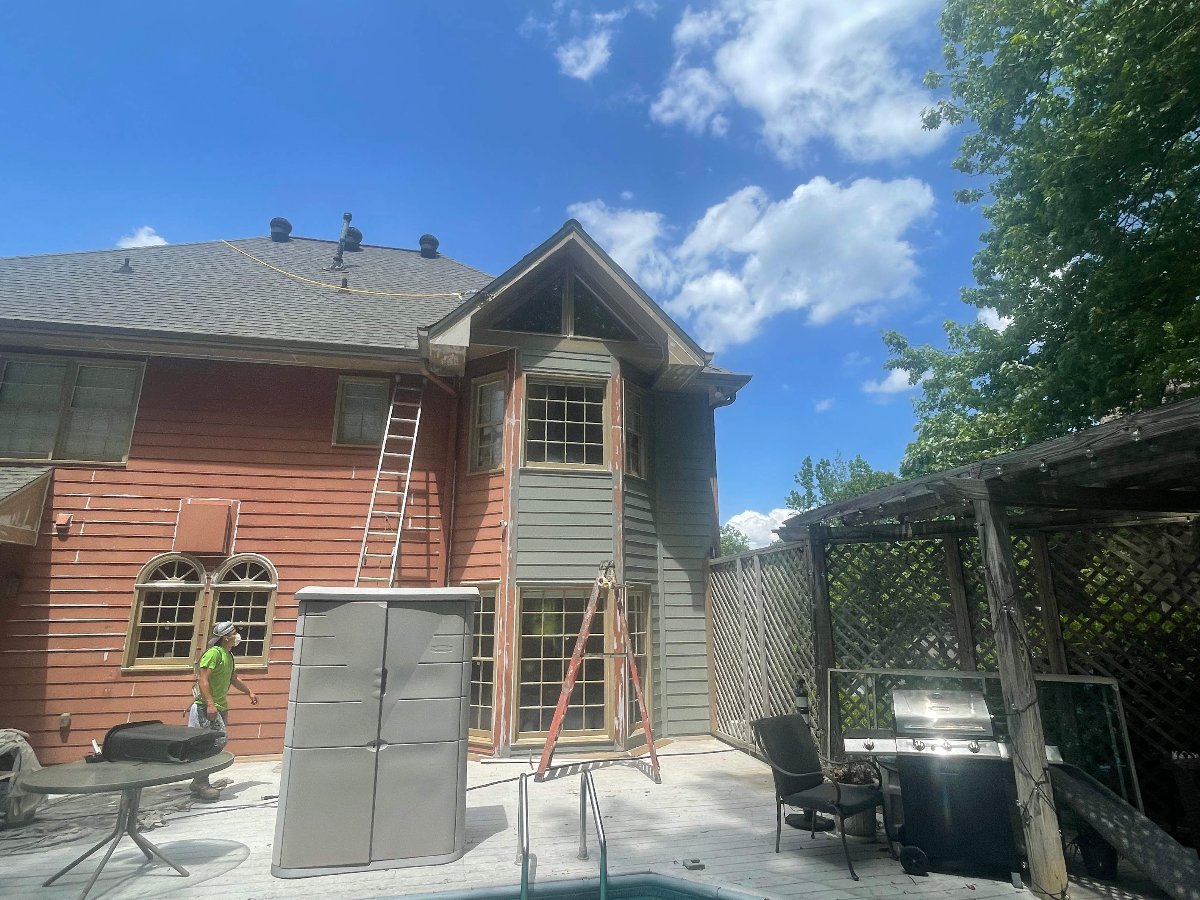 Full Exterior Home Repainting and Trim Refinishing in Roswell by Swift Home Renovations