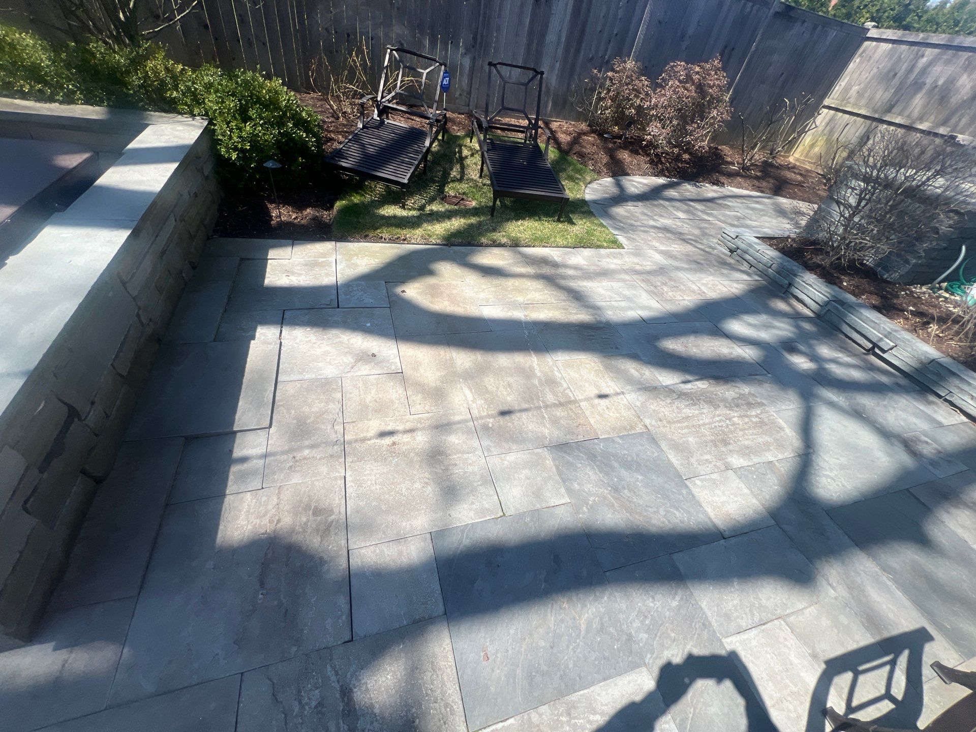 bluestone using Algaecide, soft wash soap by Northern Power Washing LLC.