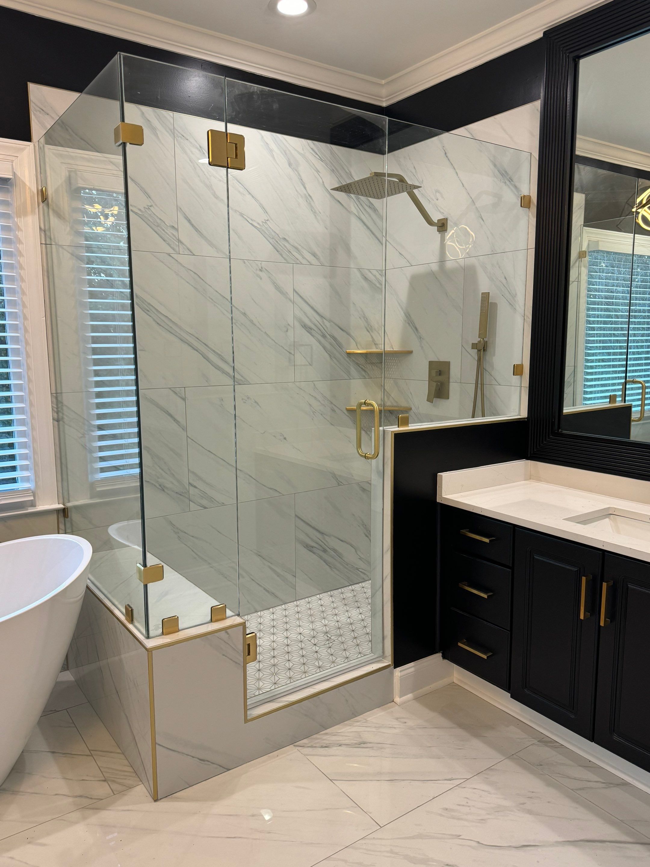 Woods Trace - Bathroom Remodel  by Pillar and Pine