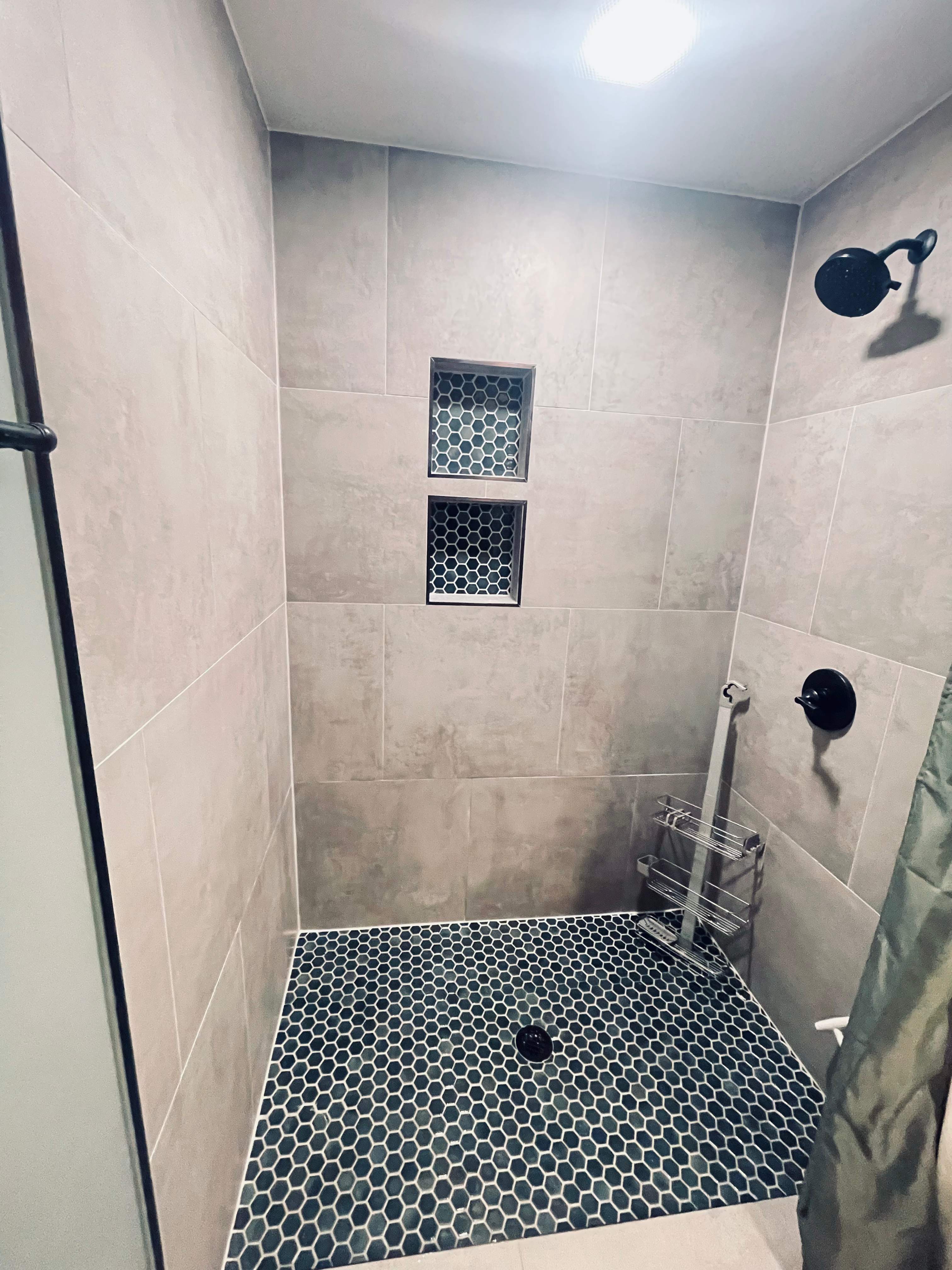 Basement bathroom remodel by Prudencio