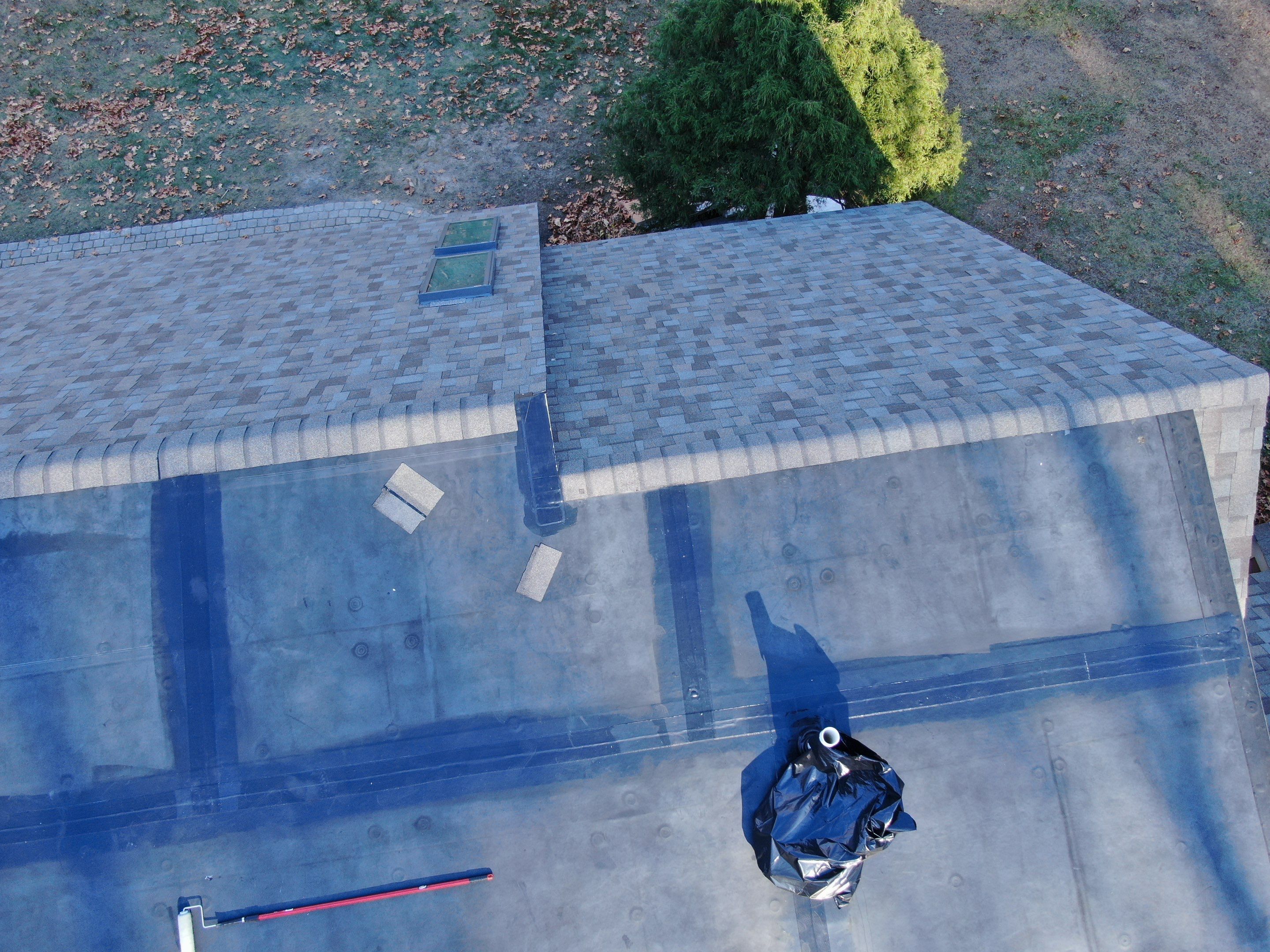 Complete House & Barn Roof with 13 Skylight Reflashing + EPDM Repairs by Mighty Dog Roofing of Greater Middlesex County