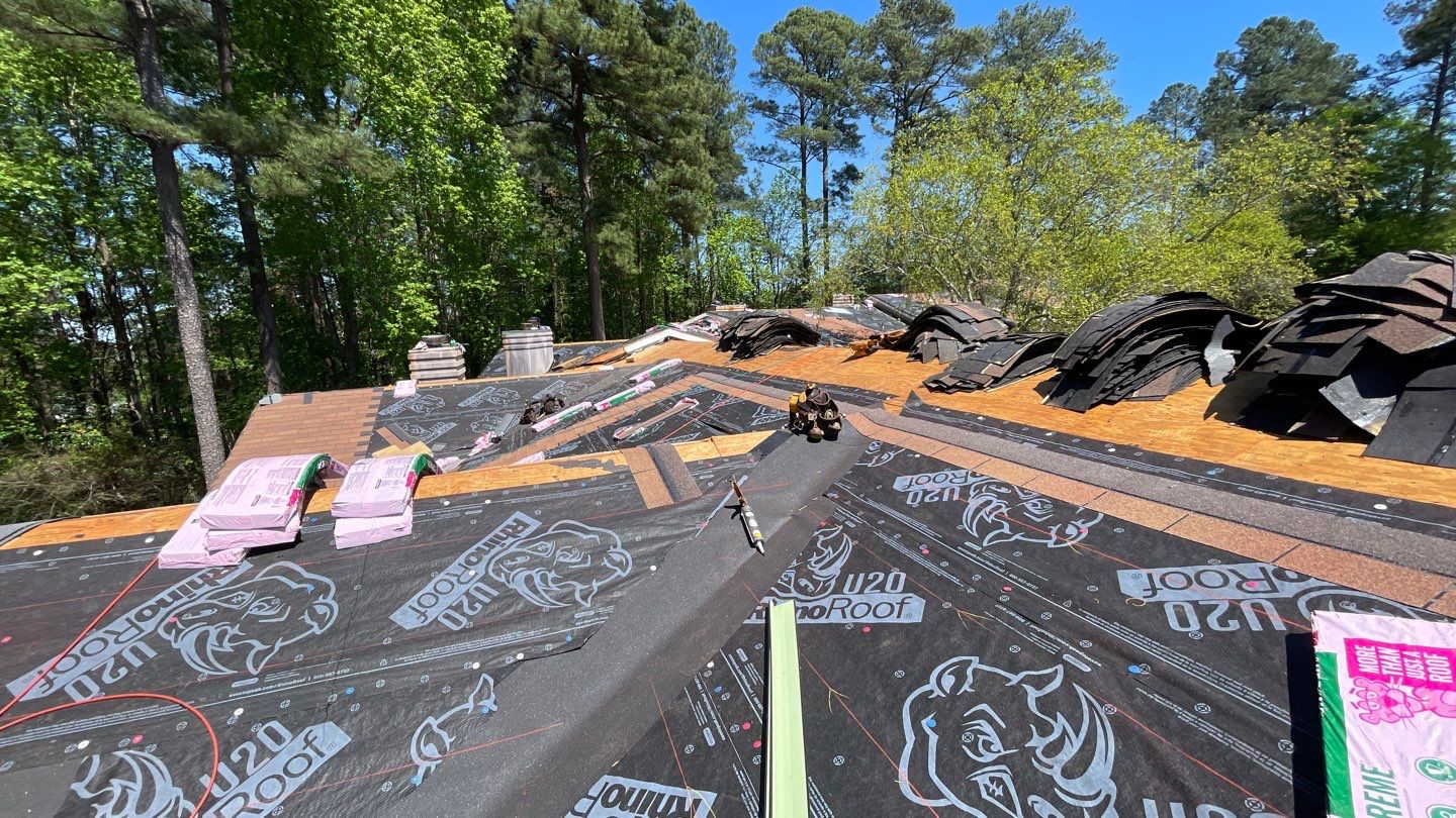 Commercial Roofing Installation using Owens Corning Autumn Brown by Inspector Roofing and Restoration