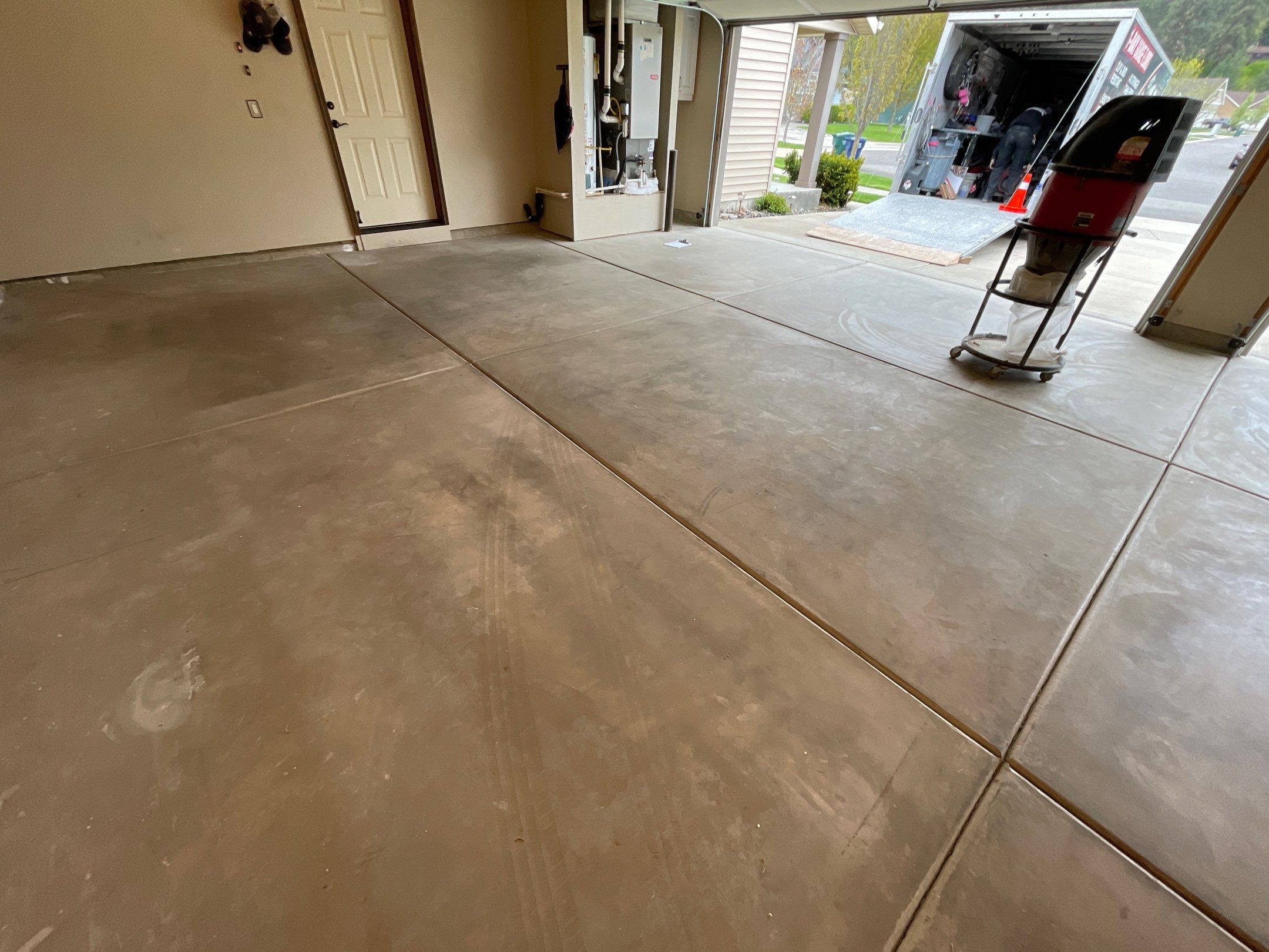 Garage Transformation using Pebble Beach and Front Porch using Greystone by Croc Coatings, LLC