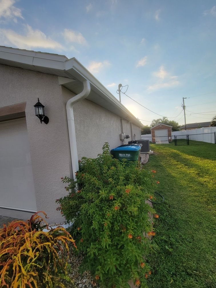 Custom Gutter System for a New Home in Cape Coral FL by Gutter Professors