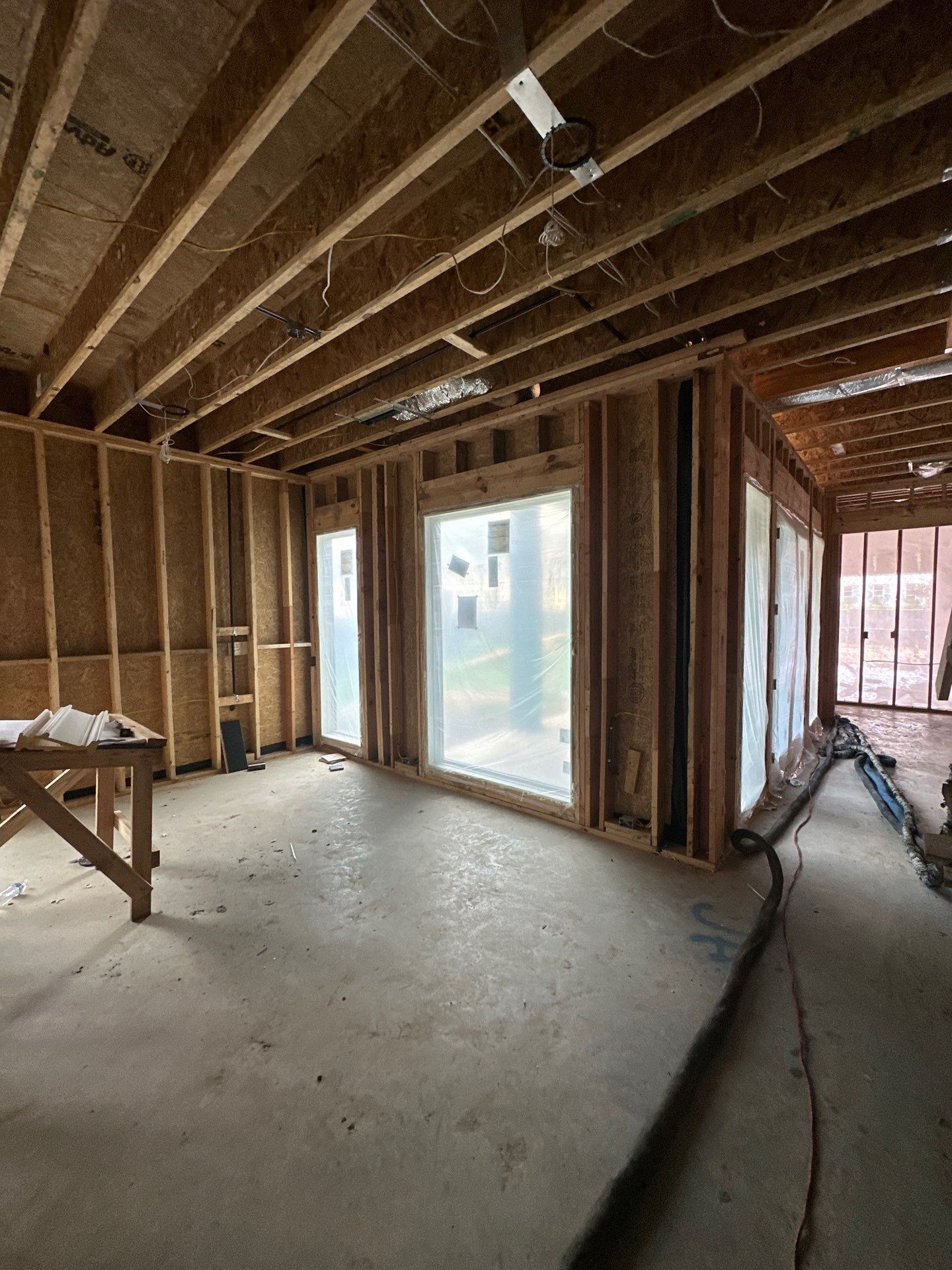 Open cell spray foam job completed at this beautiful custom home in Dallas TX by Apex Insulation Solutions